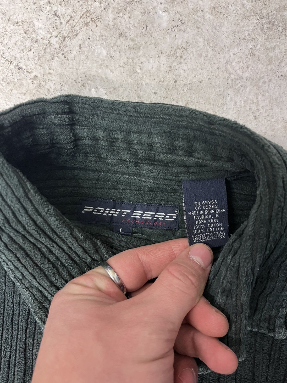 Point Zero Vintage dark green point zero corduroy shirt Size US L / EU 52-54 / 3 - 3 Thumbnail