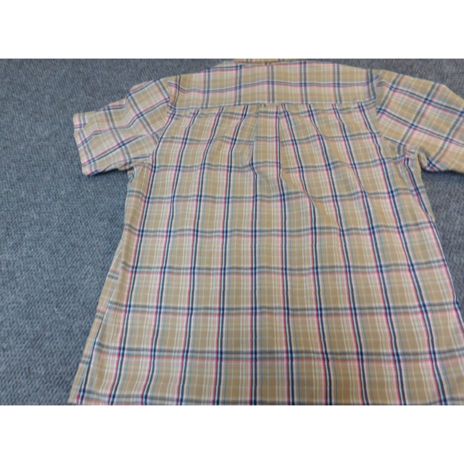 Vintage Saddlebred Shirt Men L Beige Plaid Button-Down Easy Care Slimming Pockets Logo Vintage No (Adult Regular) Size US L / EU 52-54 / 3 - 7 Thumbnail
