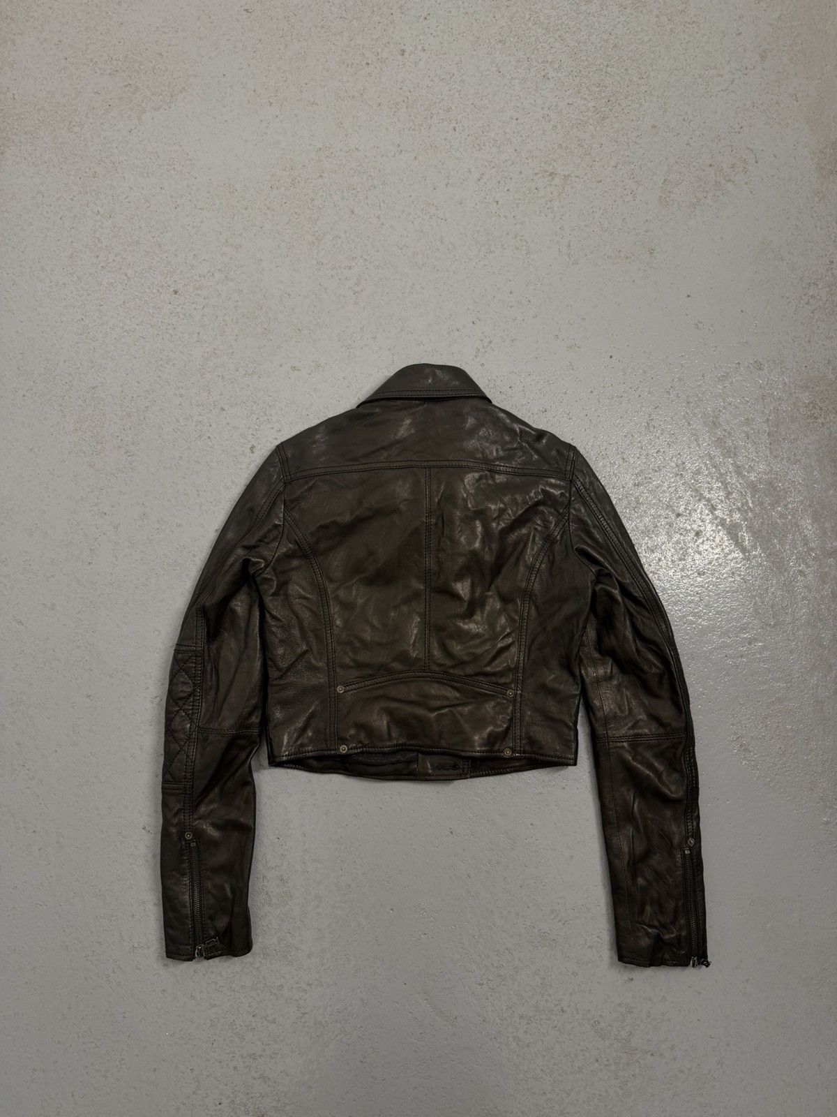 John Galliano John Galliano Biker Leather Cropped Jacket Size US XS / EU 42 / 0 - 17 Thumbnail