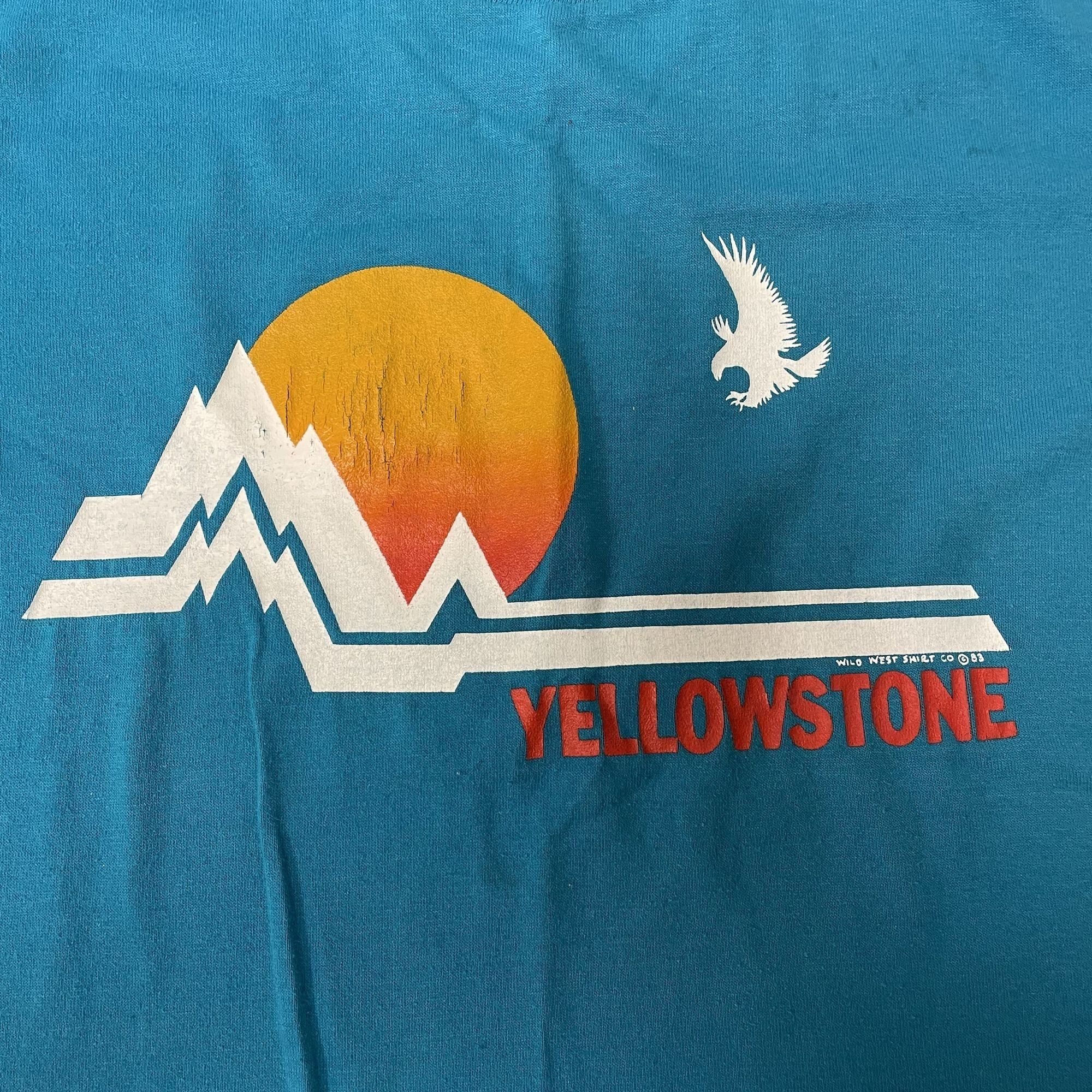 Russell Athletic Vtg Russell Turquoise 1983 YELLOWSTONE National Park T Shirt Size US S / EU 44-46 / 1 - 2 Thumbnail