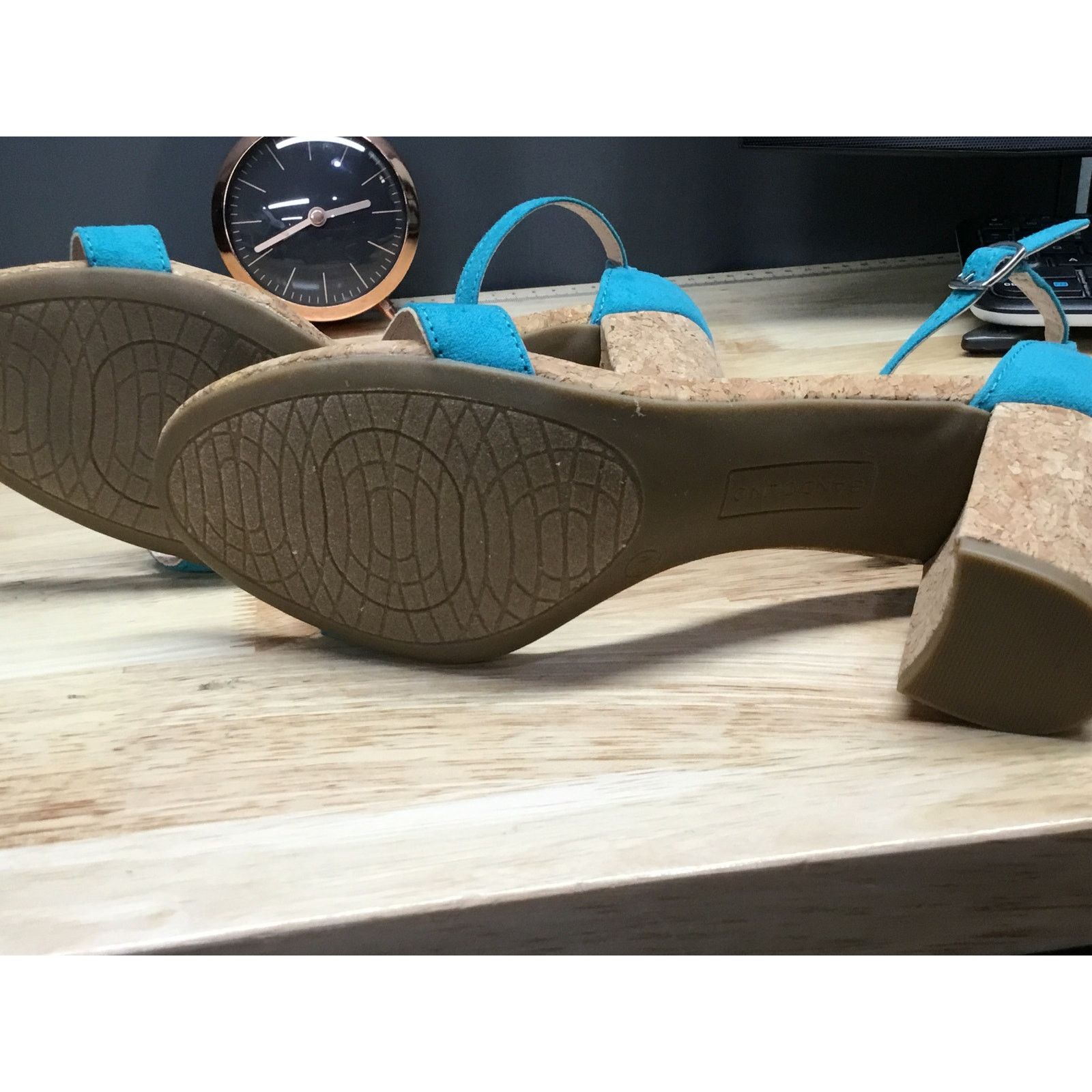 Other Bandolino Armory Dress Sandals Women's 8.5 Blue Suede Size US 8.5 / IT 38.5 - 6 Thumbnail