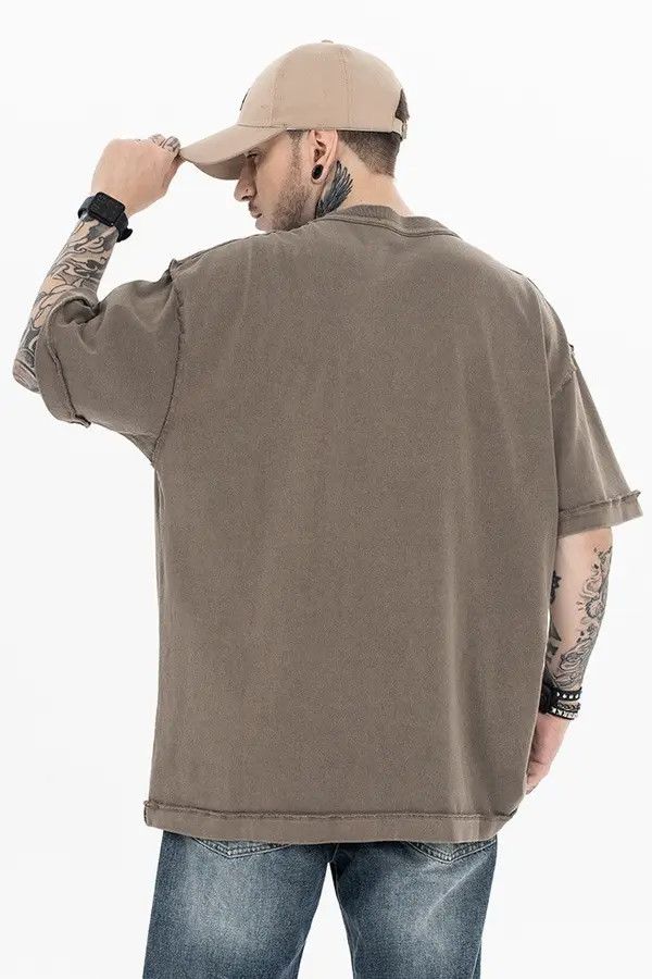 Designer Hitomi x Chie Brown washed solid color casual tee Size US M / EU 48-50 / 2 - 6 Thumbnail