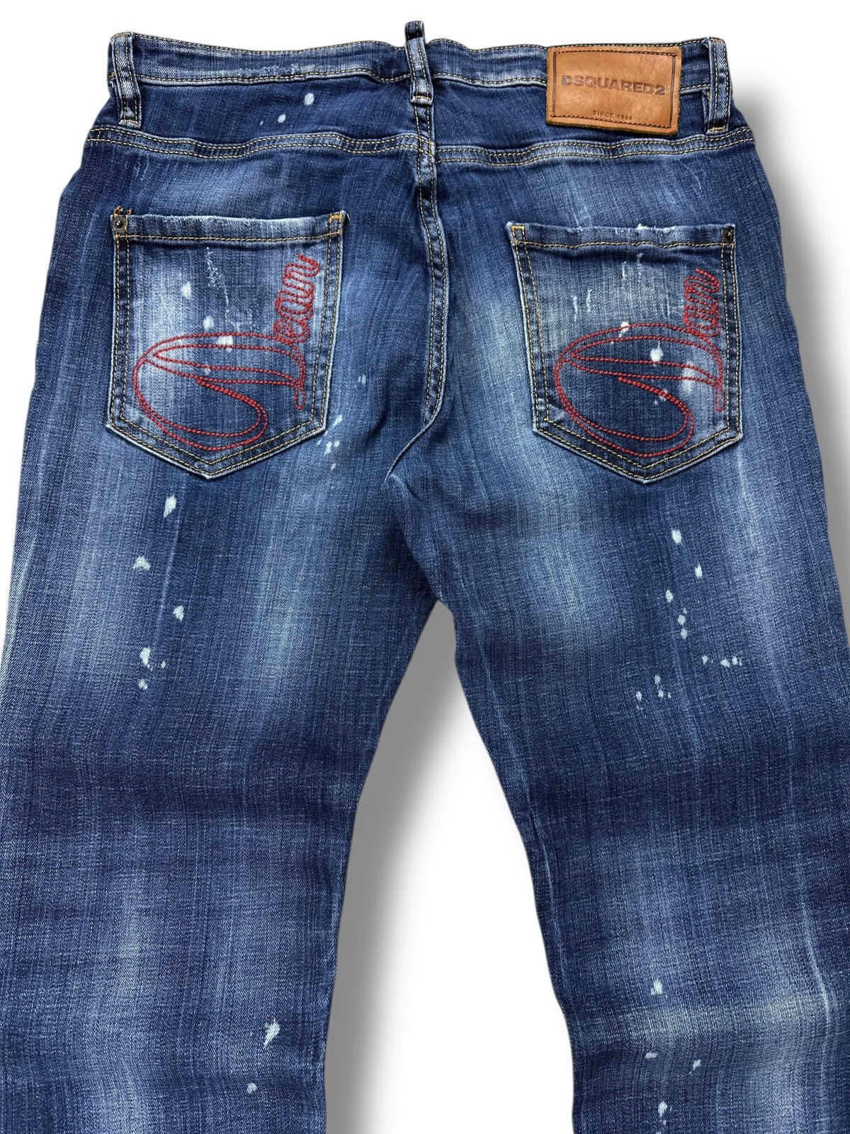 Dsquared2 Dsquared2 Painted Distressed Ripped Skinny Jeans Stretch W32 Size US 32 / EU 48 - 10 Thumbnail