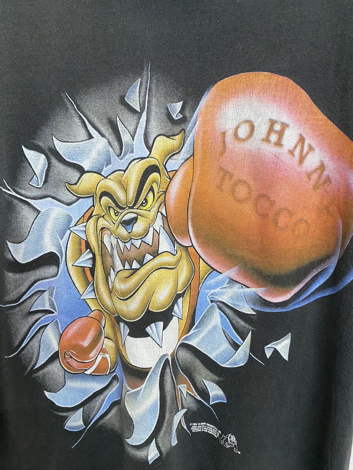 Giant × Vintage Vintage 90s Johnny Tocco Boxing Tshirt Size US L / EU 52-54 / 3 - 2 Thumbnail