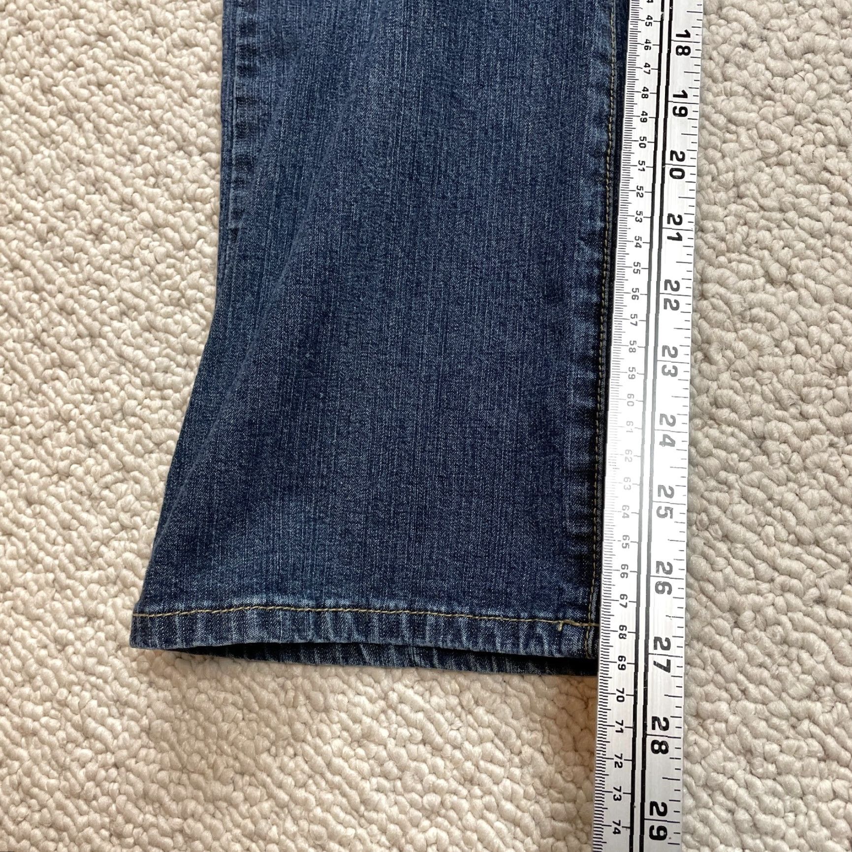 Vintage Lena Jeans Bootcut Denim Women 30x27 Blue Dark Wash Mid Rise Cotton Blend 5-Pocket Womens Size 30" / US 8 / IT 44 - 3 Thumbnail