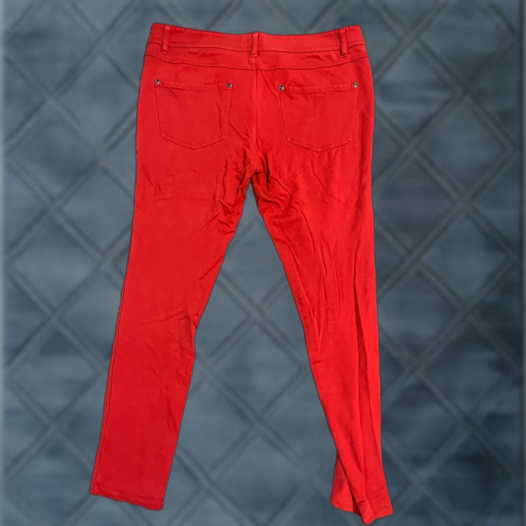 Express VINTAGE EXPRESS Red Knit Skinny Jeans Women Medium M Casual Pants 90s Size 32" / US 10 / IT 46 - 1 Thumbnail