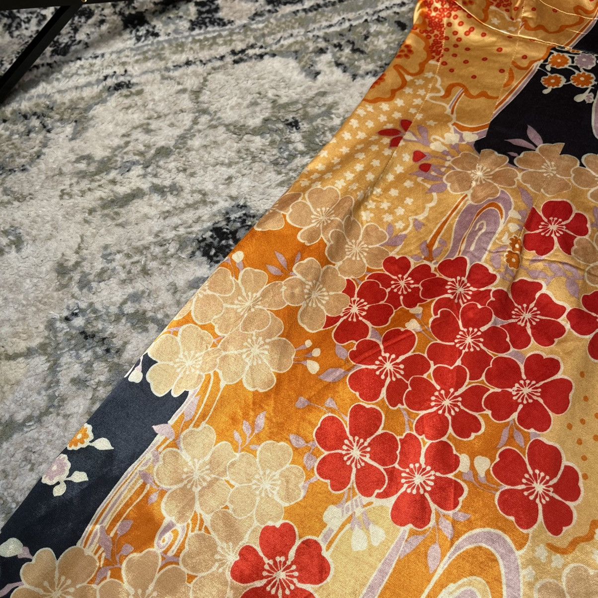 Dolce & Gabbana Dolce & Gabbana Dress 2000s Archive Y2K Floral Kimono Satin Size M / US 6-8 / IT 42-44 - 6 Thumbnail