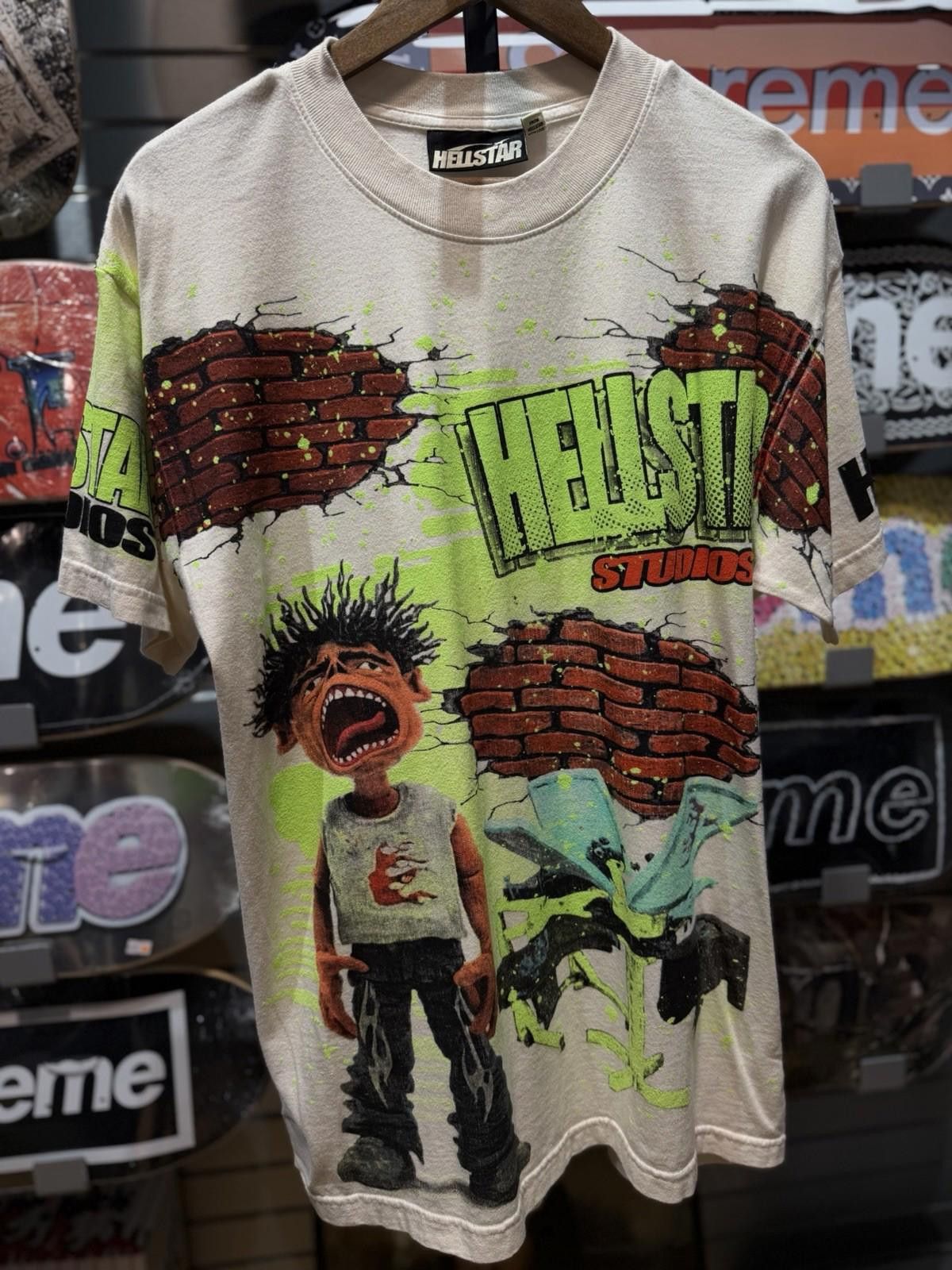 HELLSTAR Size Small Hellstar White Brick Tee Shirt Authentic New Size US S / EU 44-46 / 1 - 6 Thumbnail