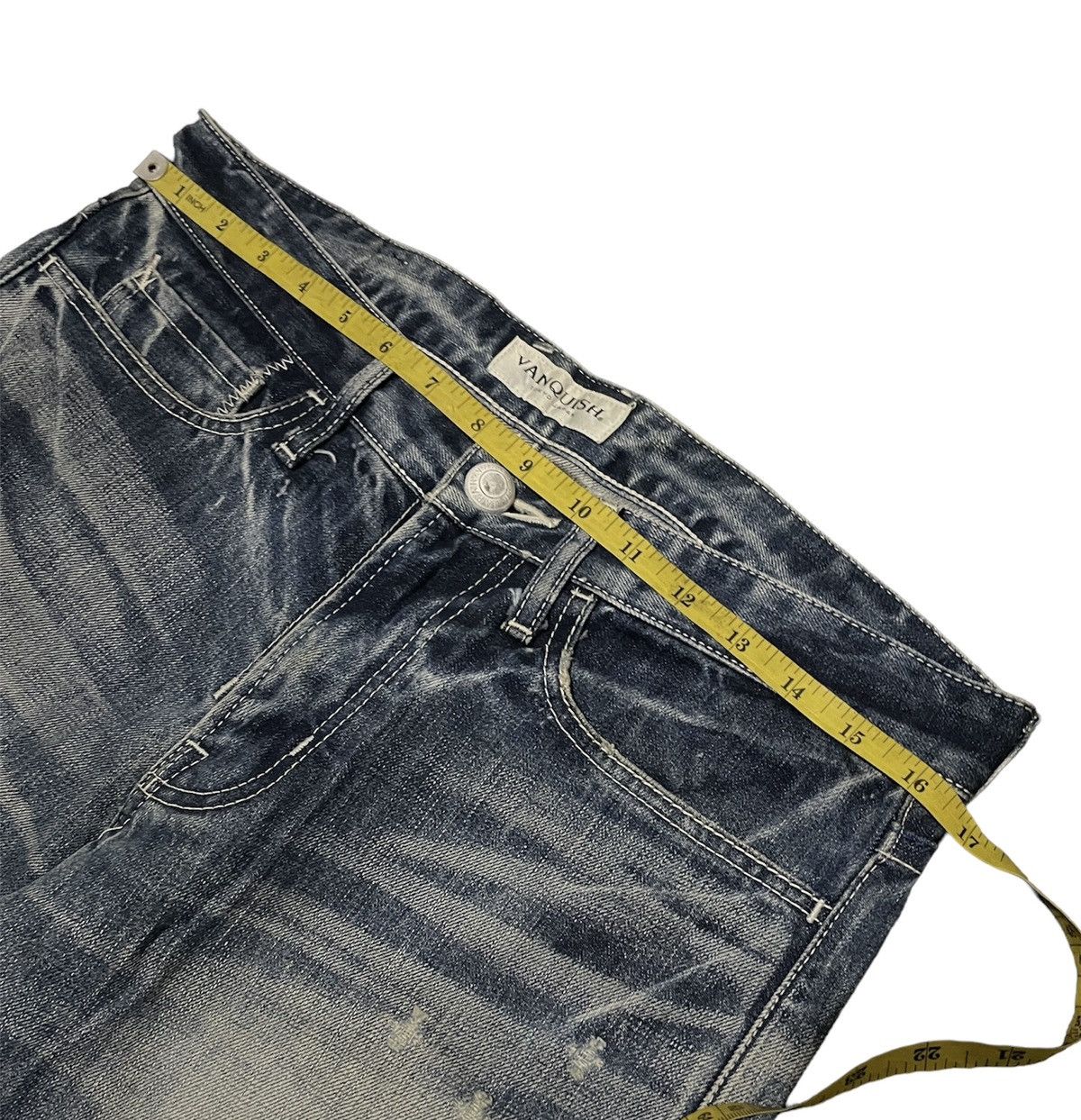 Tornado Mart Japanese Brand Vanquish Faded Denim Pants Size US 33 - 5 Thumbnail