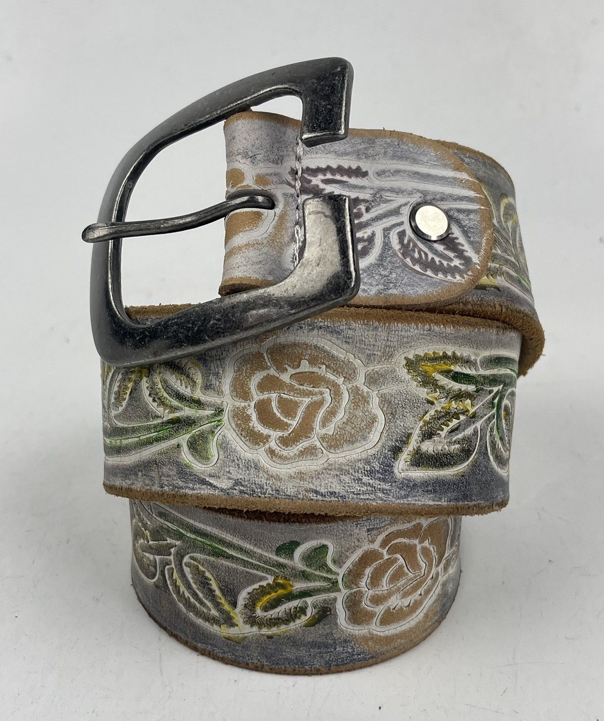 Japanese Brand rare design leather belt tc36 Size 36 - 1 Thumbnail