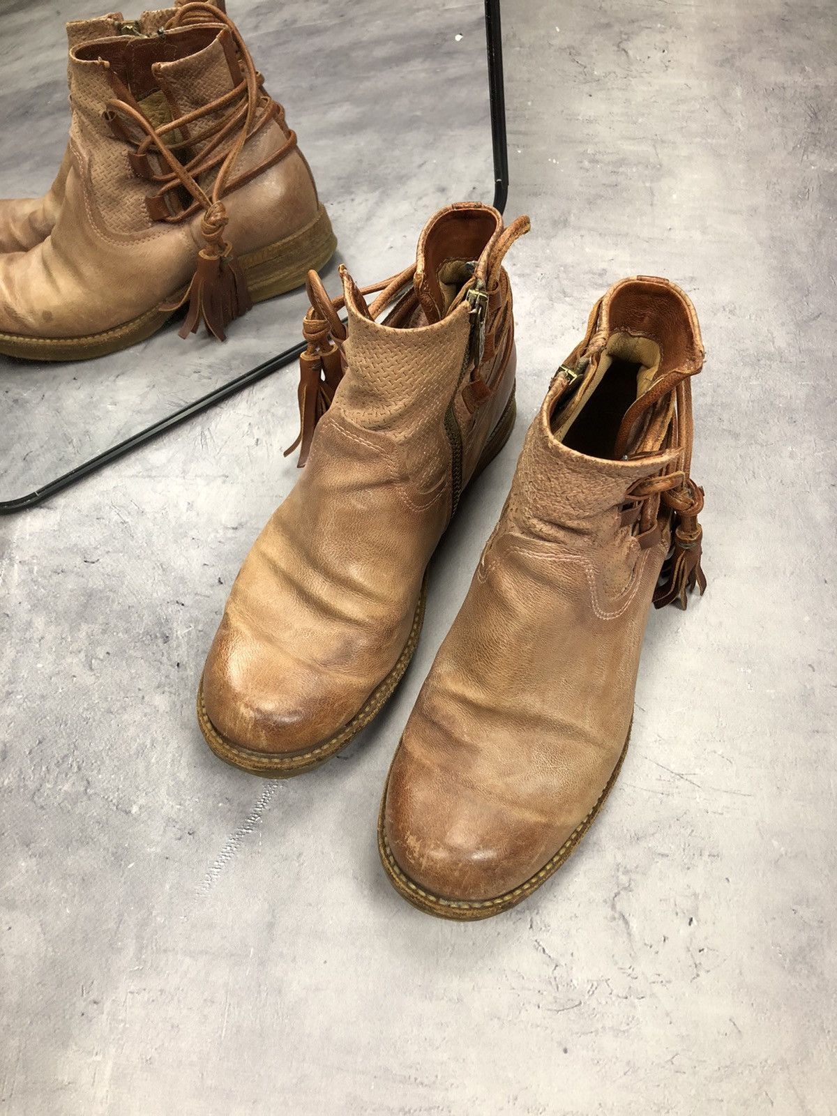 A.S.98 × Vintage A.S.98 Airstep Boots Comfort Zip Fringe Boho Sz EUR 38 Size US 8 / IT 38 - 1 Thumbnail