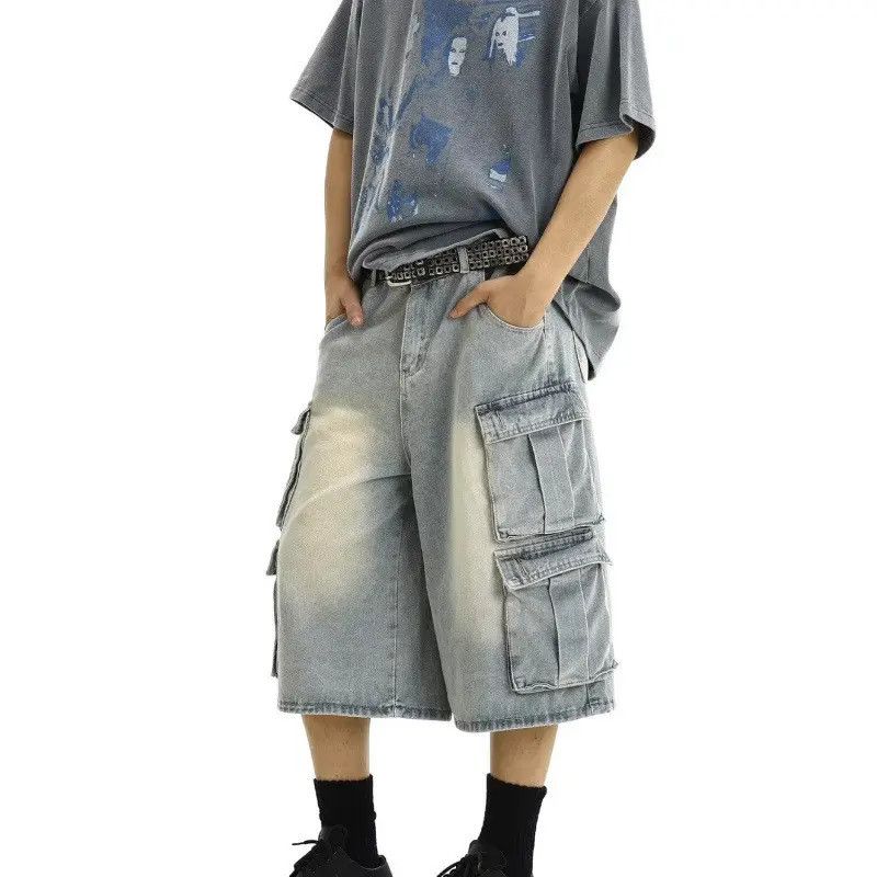 Japanese Brand × Jean Retro loose pocket denim shorts Size US 32 / EU 48 - 1 Thumbnail