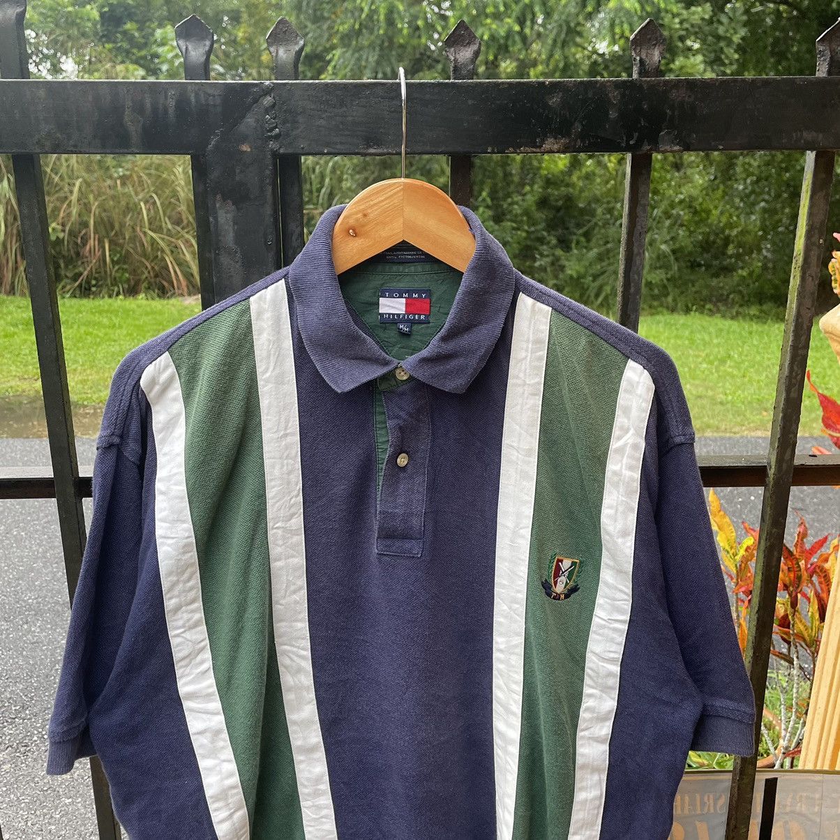 Tommy Hilfiger × Vintage 🔥Vintage Tommy Hilfiger Striped Rugby Styles Polos Shirts Size US L / EU 52-54 / 3 - 3 Thumbnail
