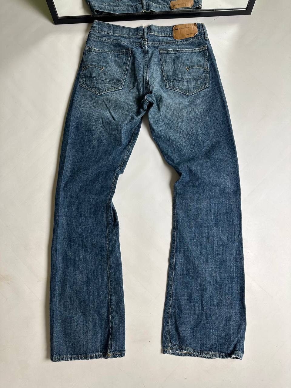 G-Star 00s Vintage G Star RAW Washed Flared Japan Jean Size US 33 - 6 Thumbnail