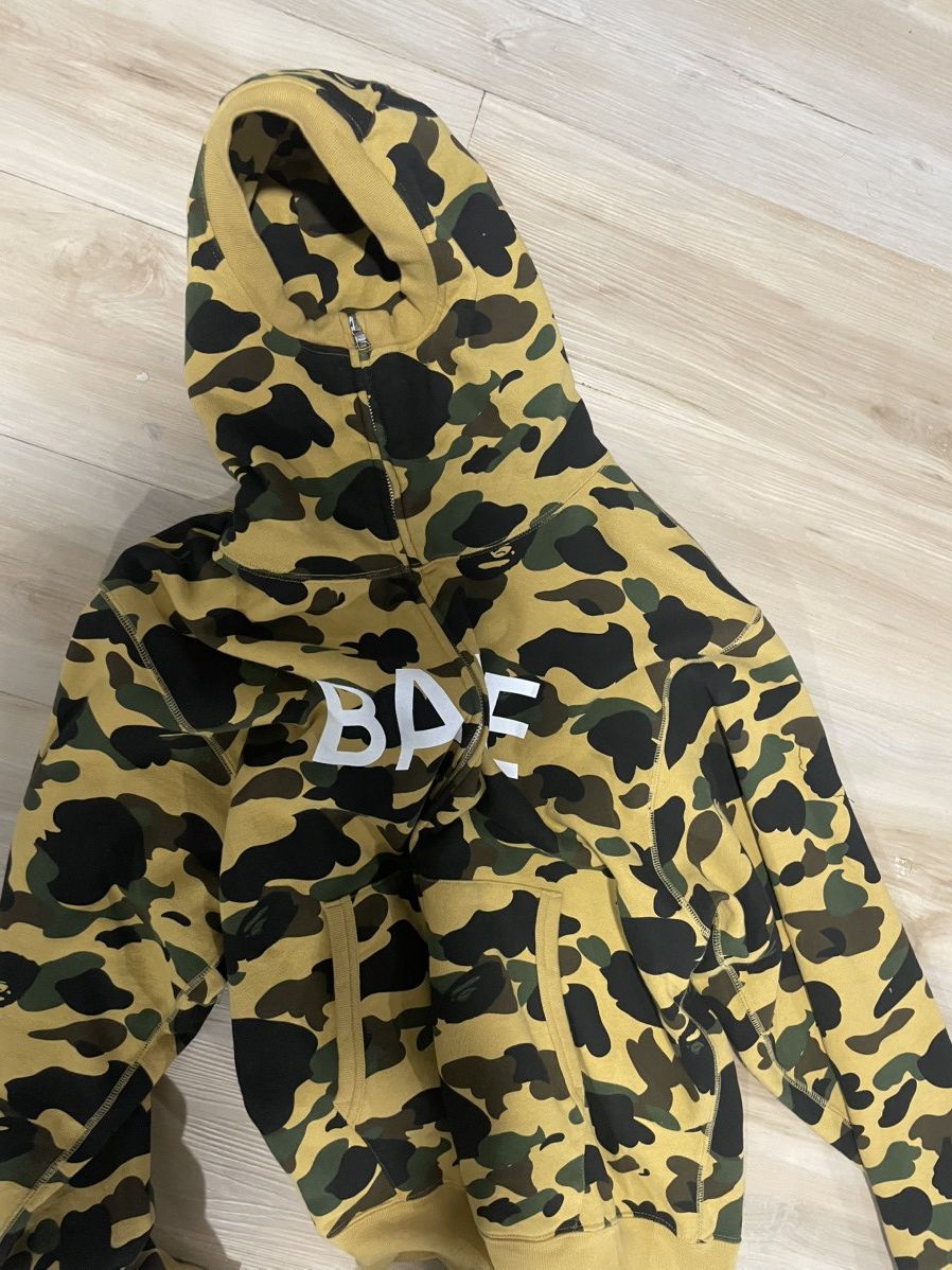 Bape Bape Yellow Camouflage zip up Size US L / EU 52-54 / 3 - 11 Thumbnail
