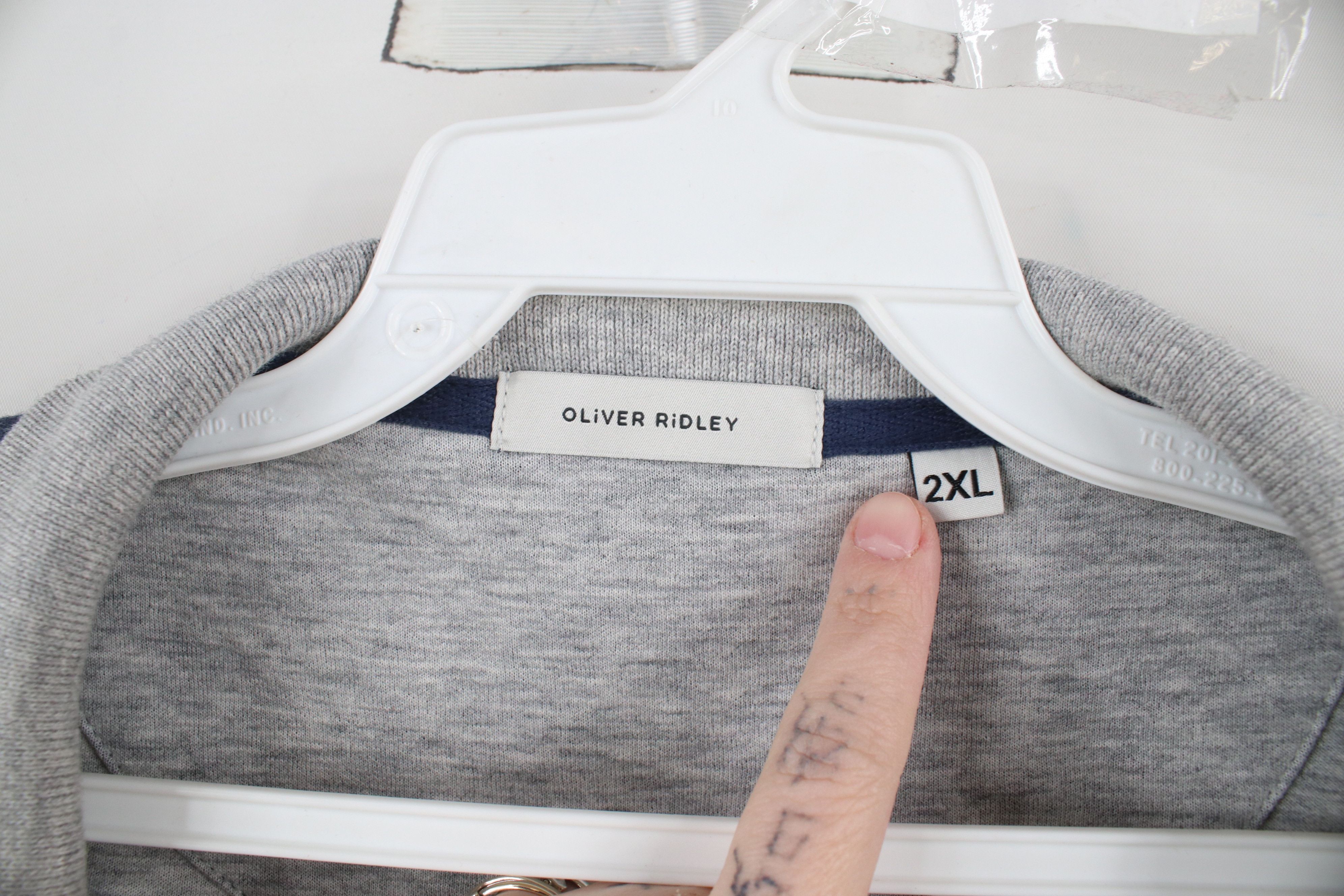 Vintage Oliver Ridley Touch Half Zip Pullover Sweater Heather Blue Size US XXL / EU 58 / 5 - 4 Thumbnail