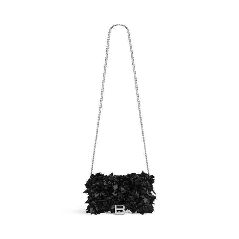 Balenciaga oc11z1125 Size: OS / Hourglass Wallet On Chain in Black Size ONE SIZE - 1 Thumbnail