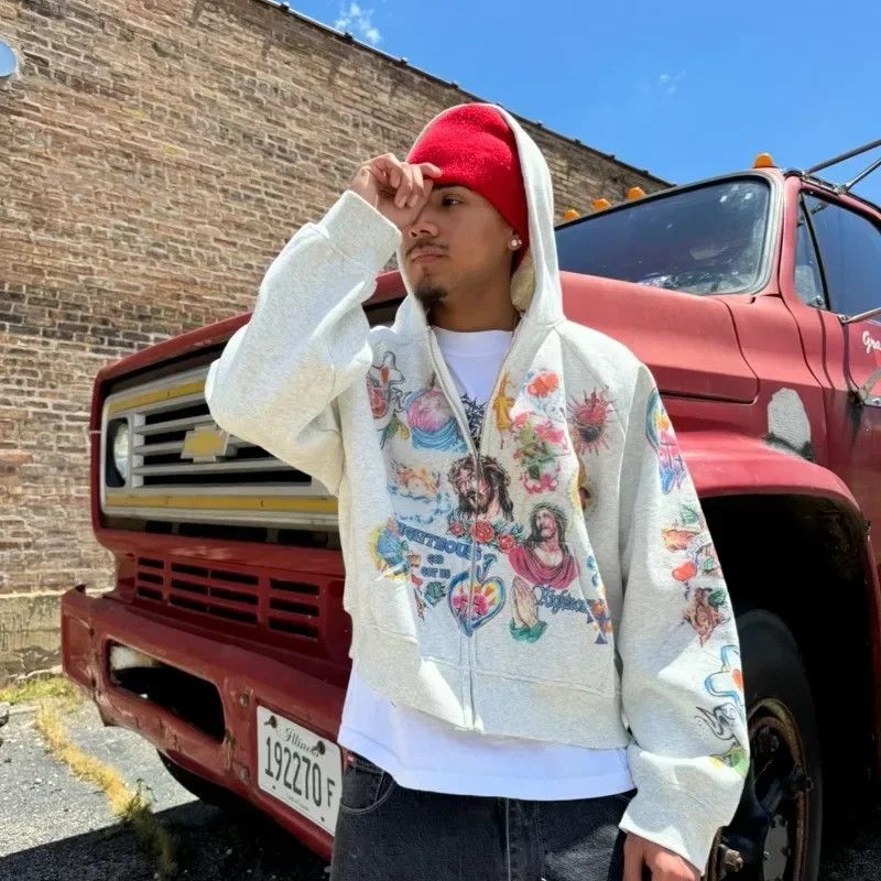 Other retro pattern printed hoodie Size US XL / EU 56 / 4 - 2 Thumbnail
