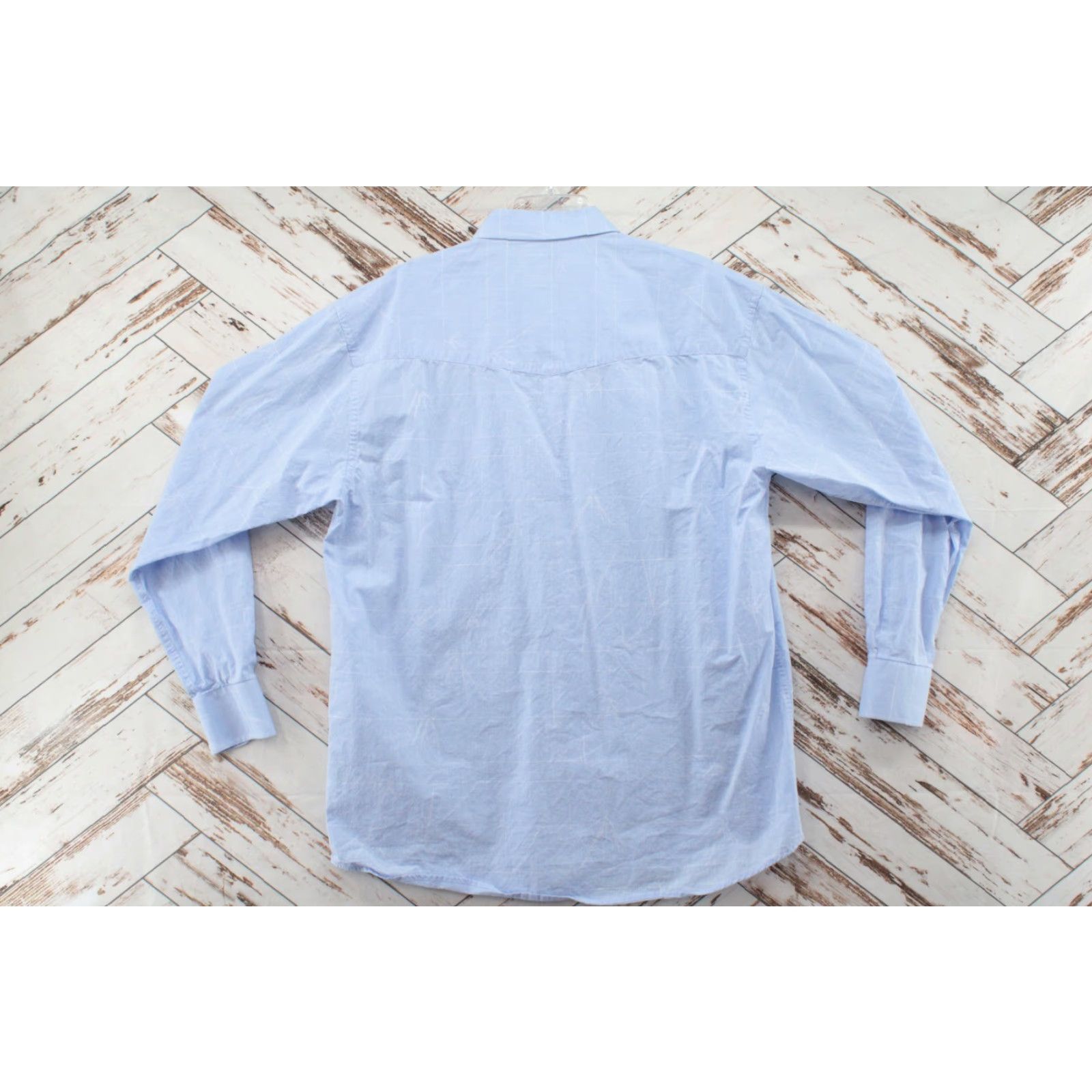 Vintage VINTAGE Resistol Ranch Shirt Mens XL Blue Button-Down Cotton Long Sleeve Cowboy Western Shirt Size US XL / EU 56 / 4 - 2 Thumbnail