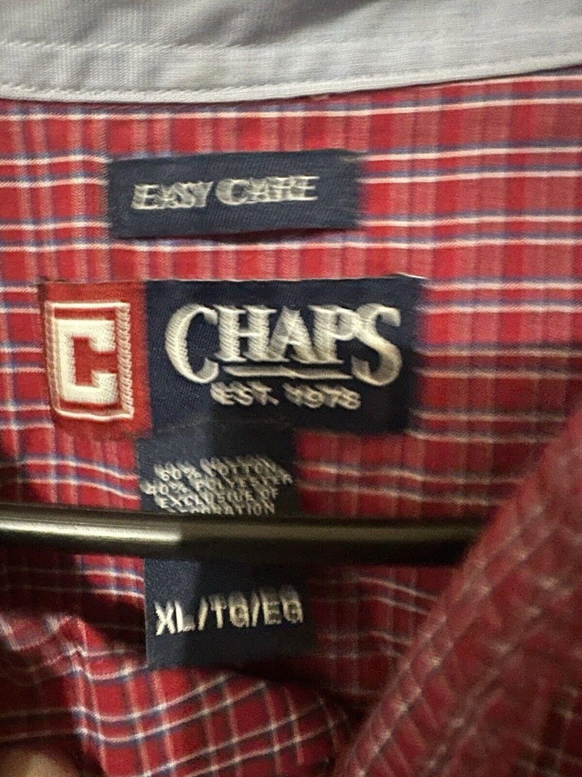 Chaps Chaps Easy Care Short Sleeve Plaid Shirt Size US XL / EU 56 / 4 - 2 Thumbnail