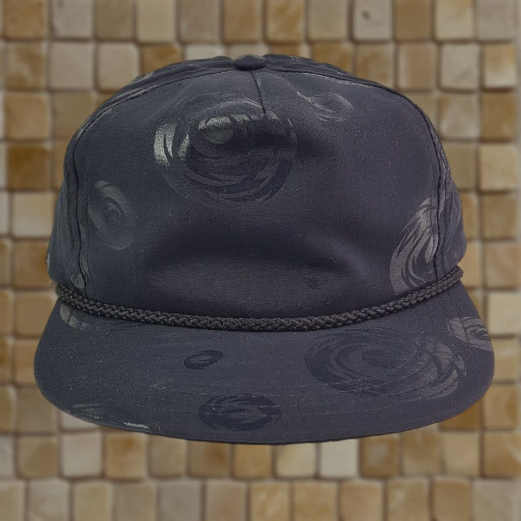 Vintage VINTAGE Town Talk Trucker Hat Men's Adjustable Black USA Made Onyx 80s 90s Retro Cap Mock Swirl Embroidered Breathable Lightweight Size ONE SIZE - 1 Thumbnail