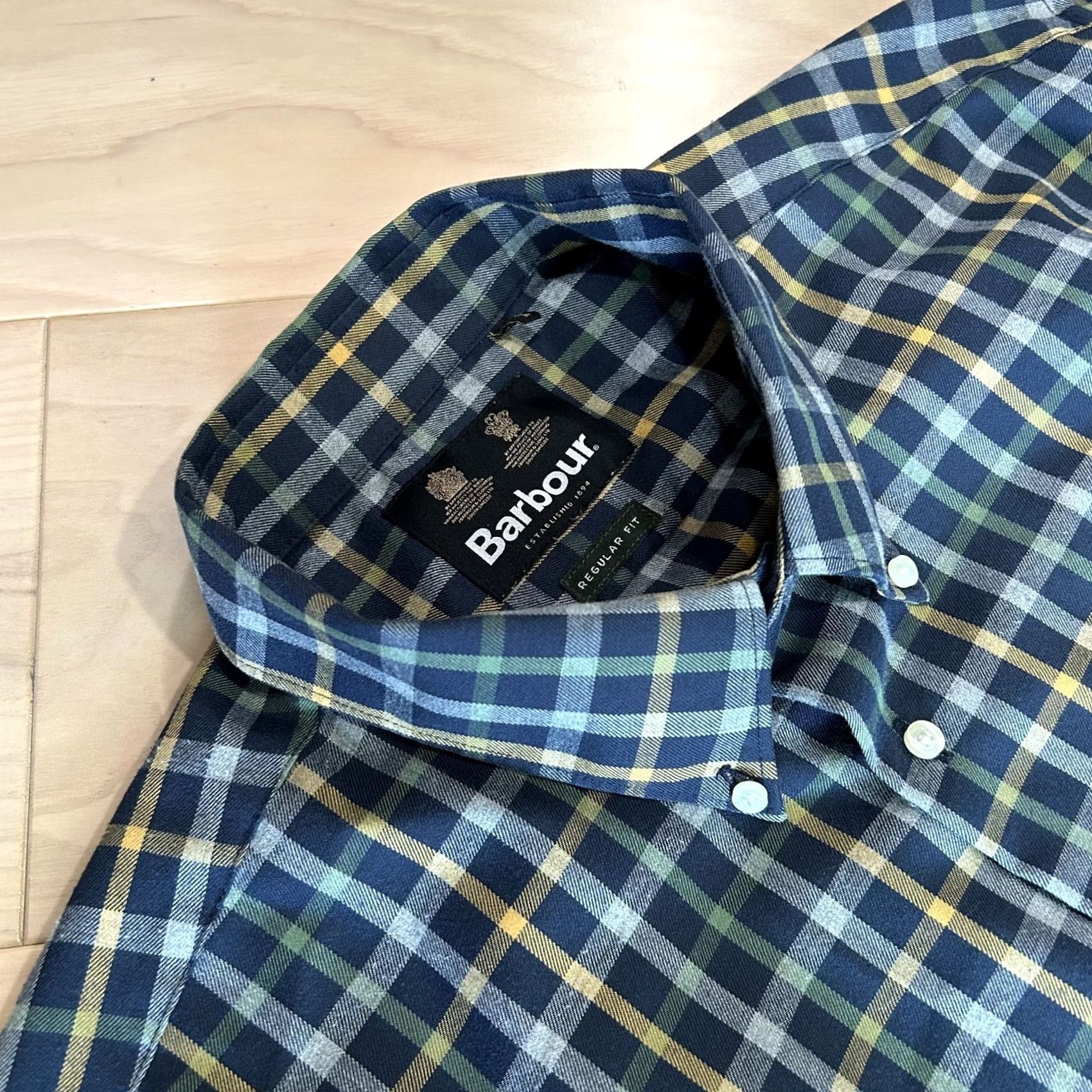 Barbour VINTAGE Barbour Regular Fit Button Up Plaid Shirt Long Sleeve Men’s USA XL Size US XL / EU 56 / 4 - 3 Thumbnail