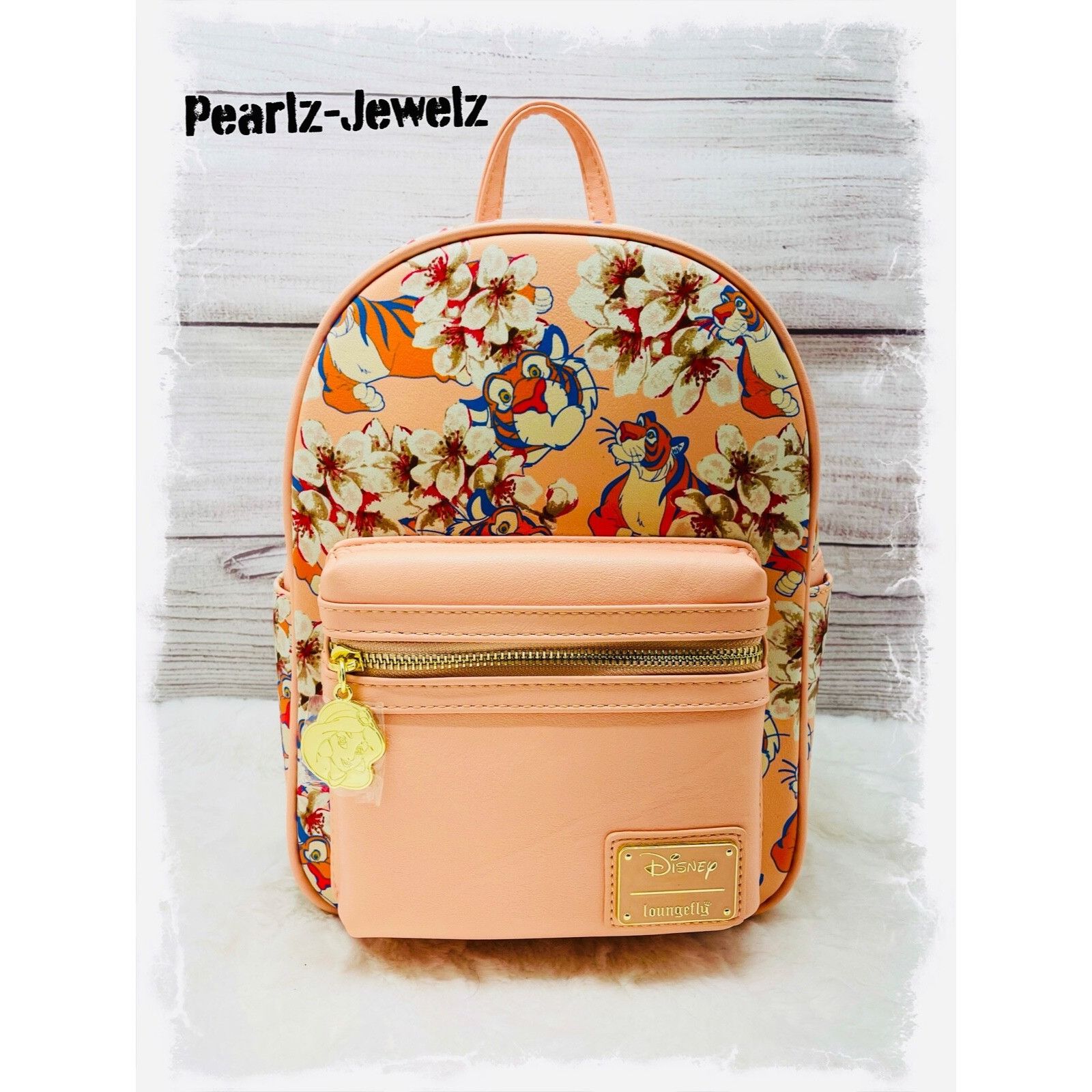 Disney Loungefly Disney Princess Jasmine Aladdin Rajah Floral Pink Size ONE SIZE - 1 Thumbnail