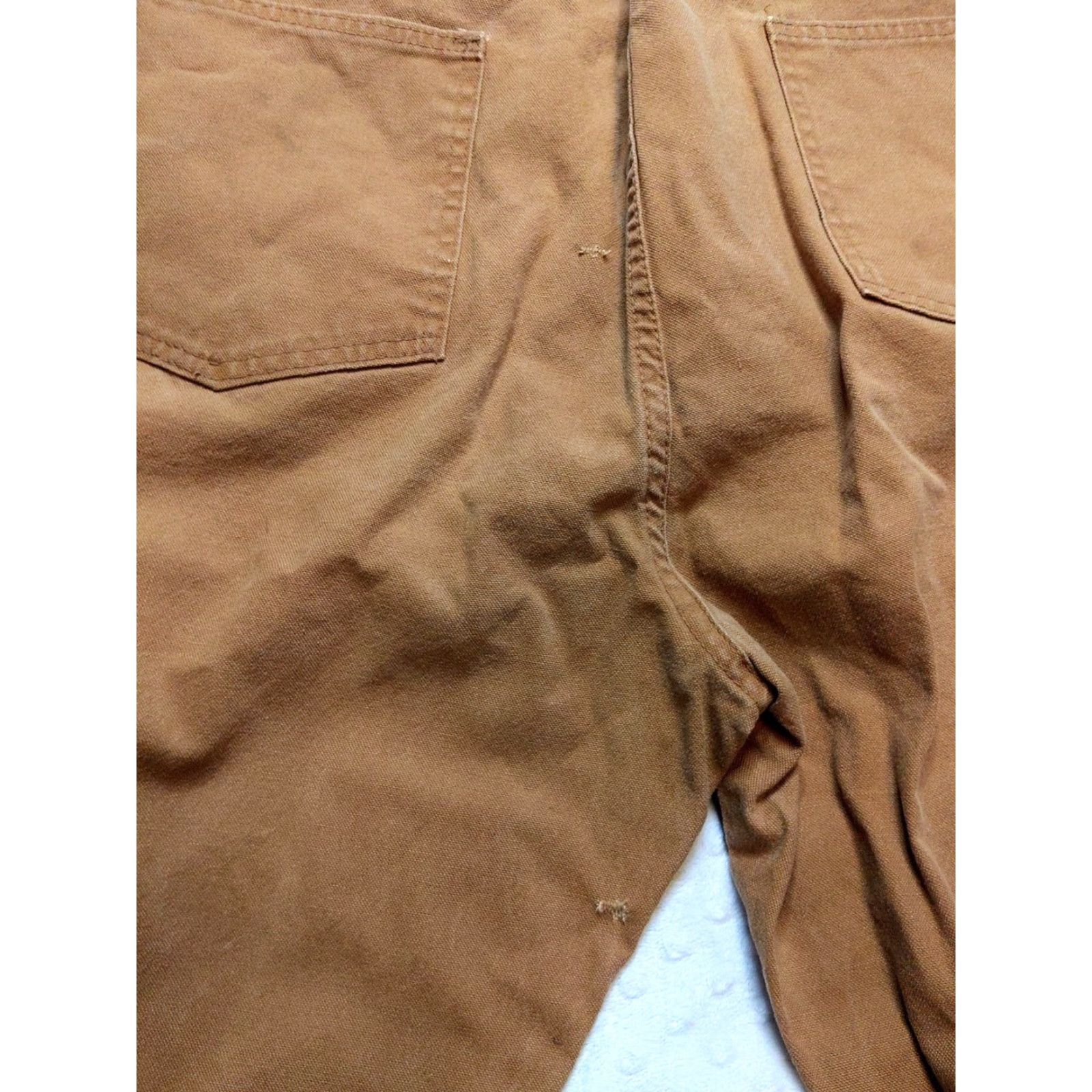 Vintage Duxbak Pants Mens 42 x 31 Brown Relaxed Straight Hunting Field Canvas Rugged 80s Size US 42 / EU 58 - 7 Thumbnail