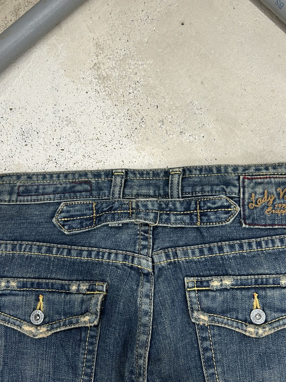 GOSTAR DE FUGA × Hysteric Glamour × Japanese Brand Brappers Jean Flare Rectangular Pocket Distressed Denim Size US 29 - 15 Thumbnail