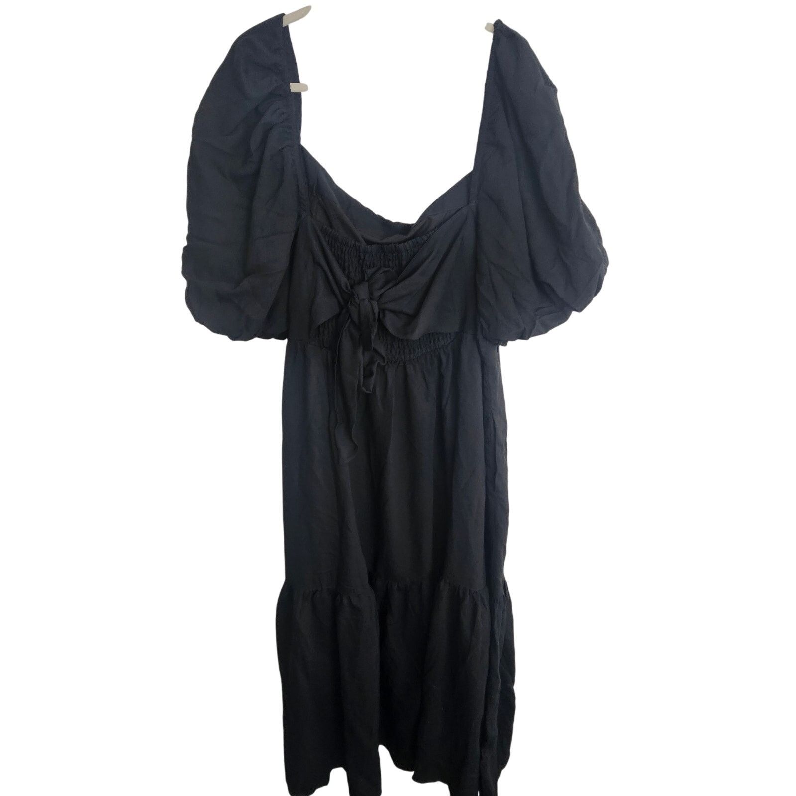 ELAN Eloquii Womens Tiered Maxi Dress Plus Size 26 Milkmaid Size 4XL / US 24-26 - 11 Thumbnail