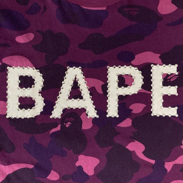 Bape × Swarovski Swarovski × BAPE LOGO T-shirt purple camo a bathing ape NIGO Size US M / EU 48-50 / 2 - 3 Thumbnail