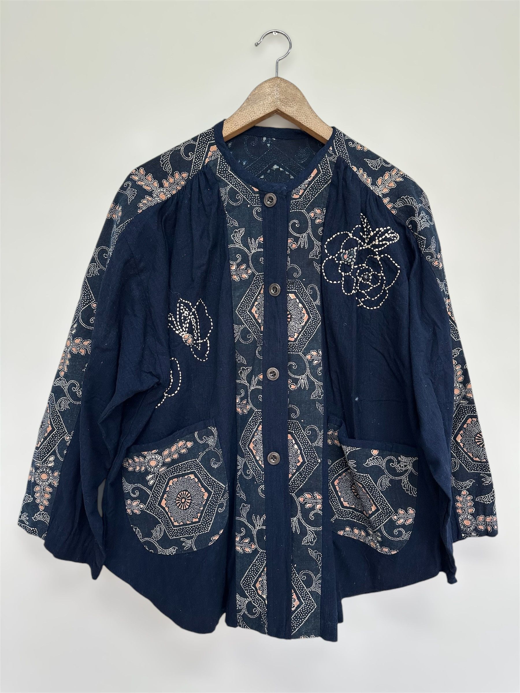 Indigo Vtg Japanese Brand Indigo Blue Shashiko Kendo Uniform Noragi Size US L / EU 52-54 / 3 - 1 Thumbnail