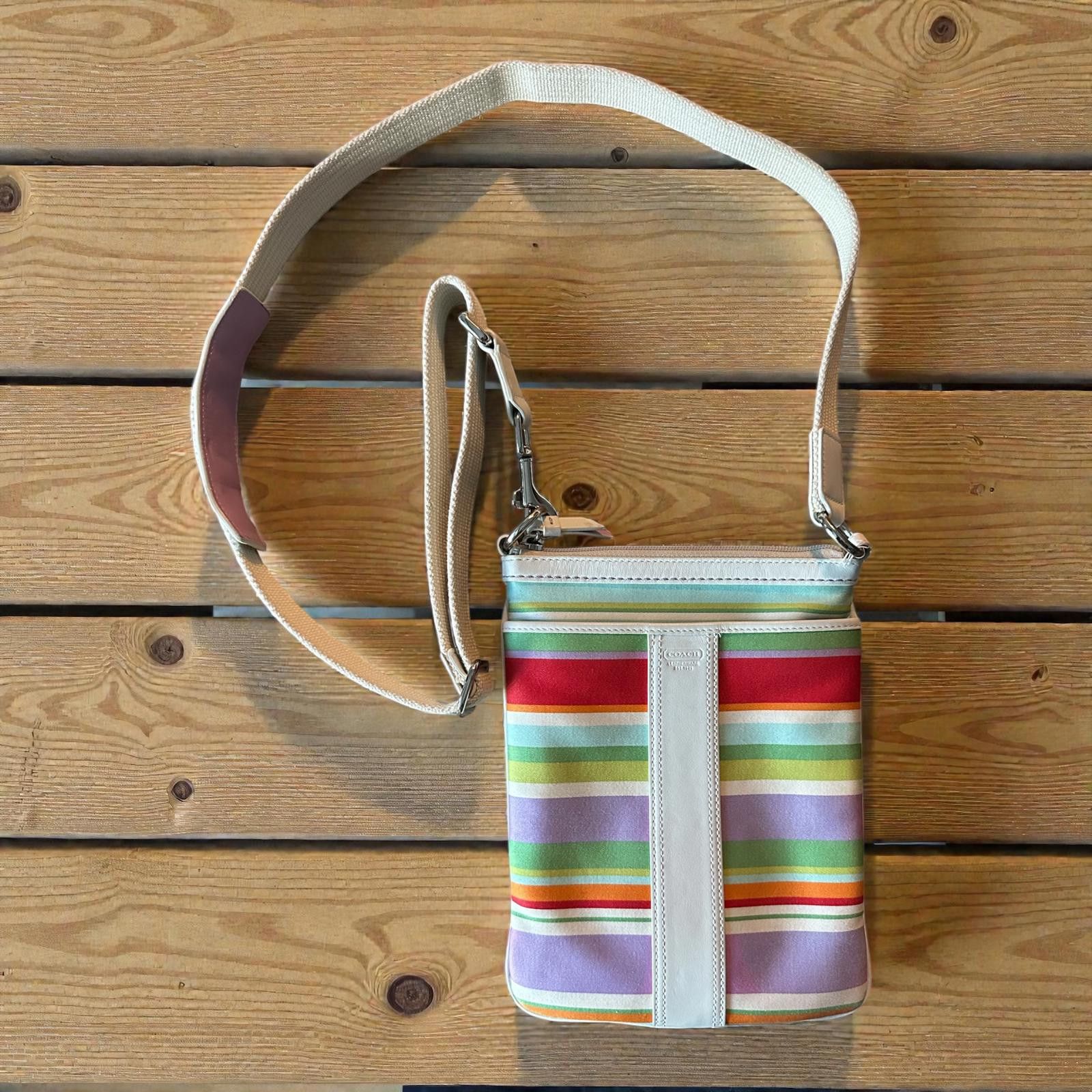 Coach Y2K Vintage Coach Striped Swingpack Crossbody Size ONE SIZE - 1 Thumbnail