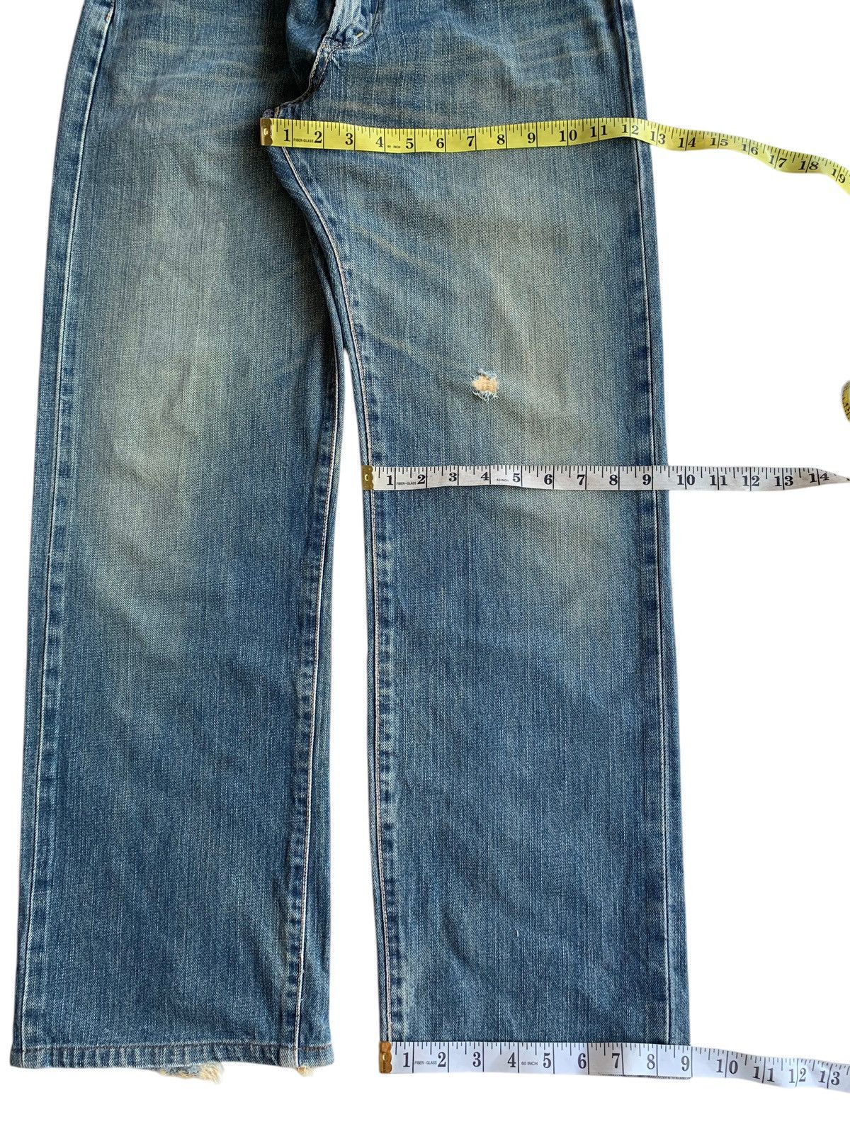 Edwin × Kapital × Vintage VINTAGE EDWIN 505 SELVEDGE RUSTY DISTRESSED DENIM Size US 30 / EU 46 - 20 Thumbnail
