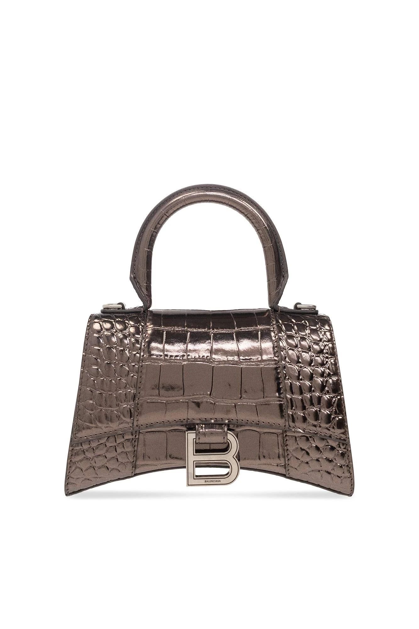 Balenciaga o1mt1gz0824 Size: OS / Hourglass XS Handbag Crocodile Size ONE SIZE - 1 Thumbnail