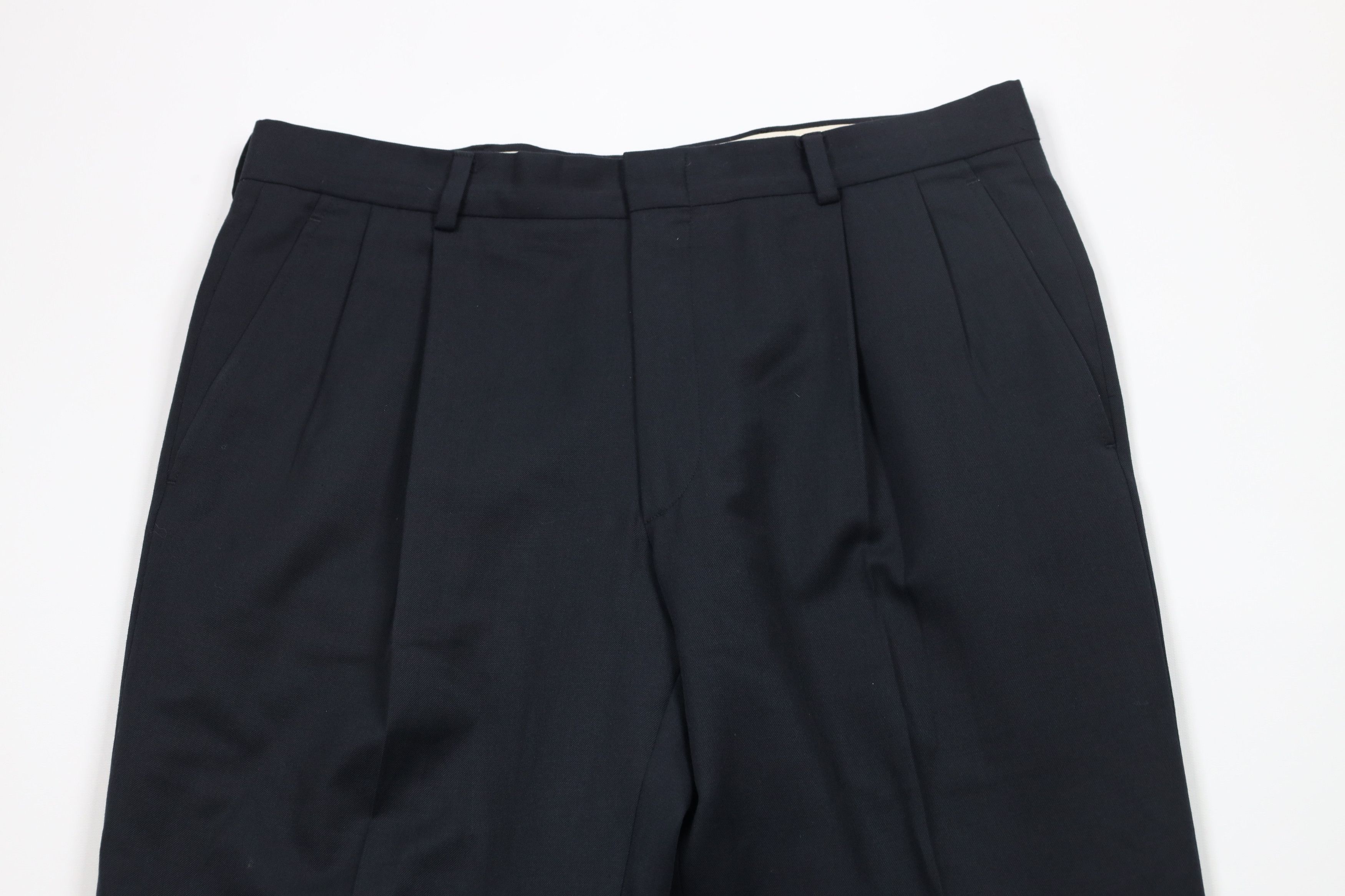 Vintage Vintage 90s Streetwear Pleated Chino Pants Trousers Black Size US 34 / EU 50 - 2 Thumbnail