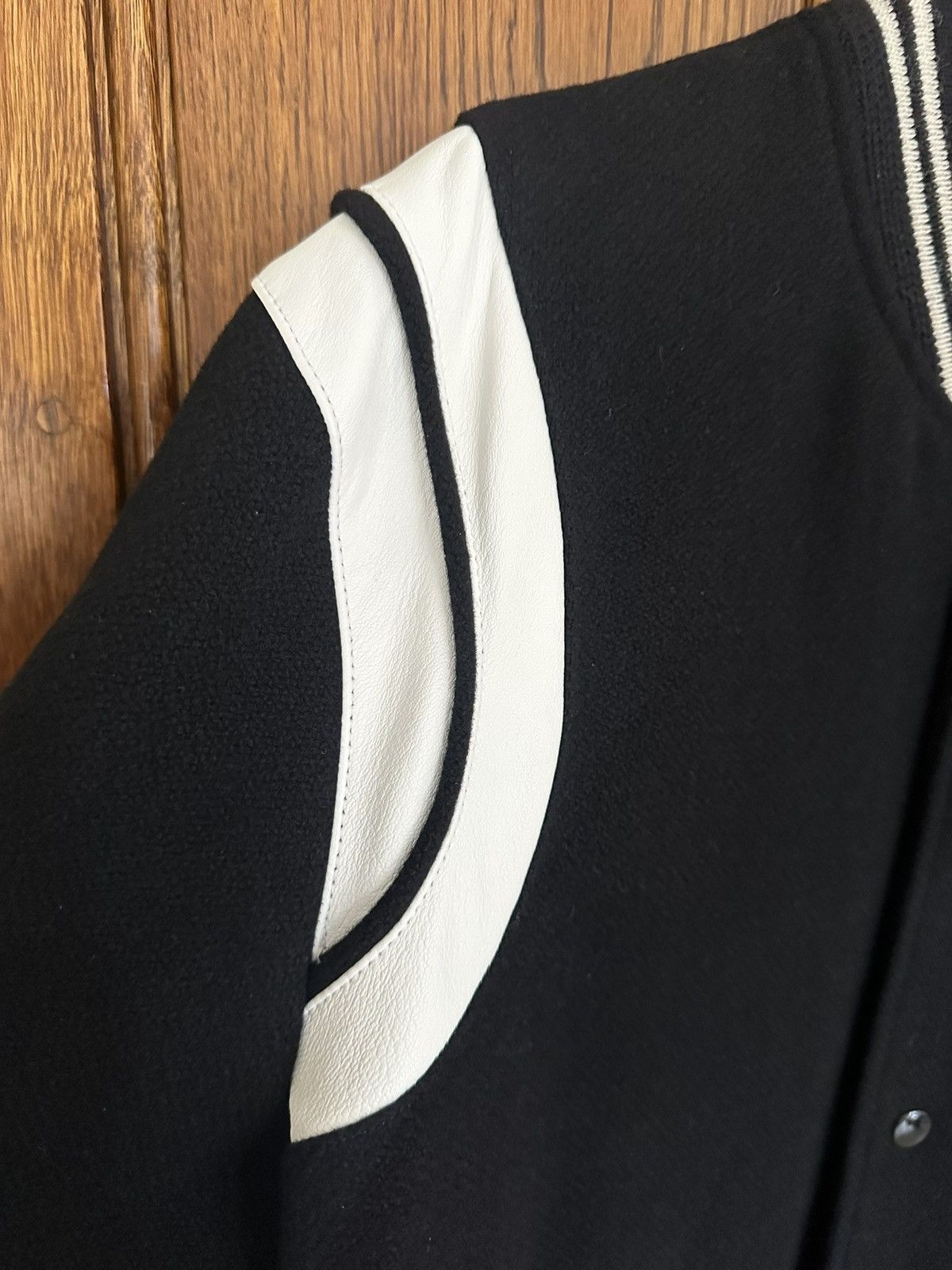 Saint Laurent Paris SS15 Saint Laurent classic black white teddy jacket 52 BNWT Size US L / EU 52-54 / 3 - 17 Thumbnail