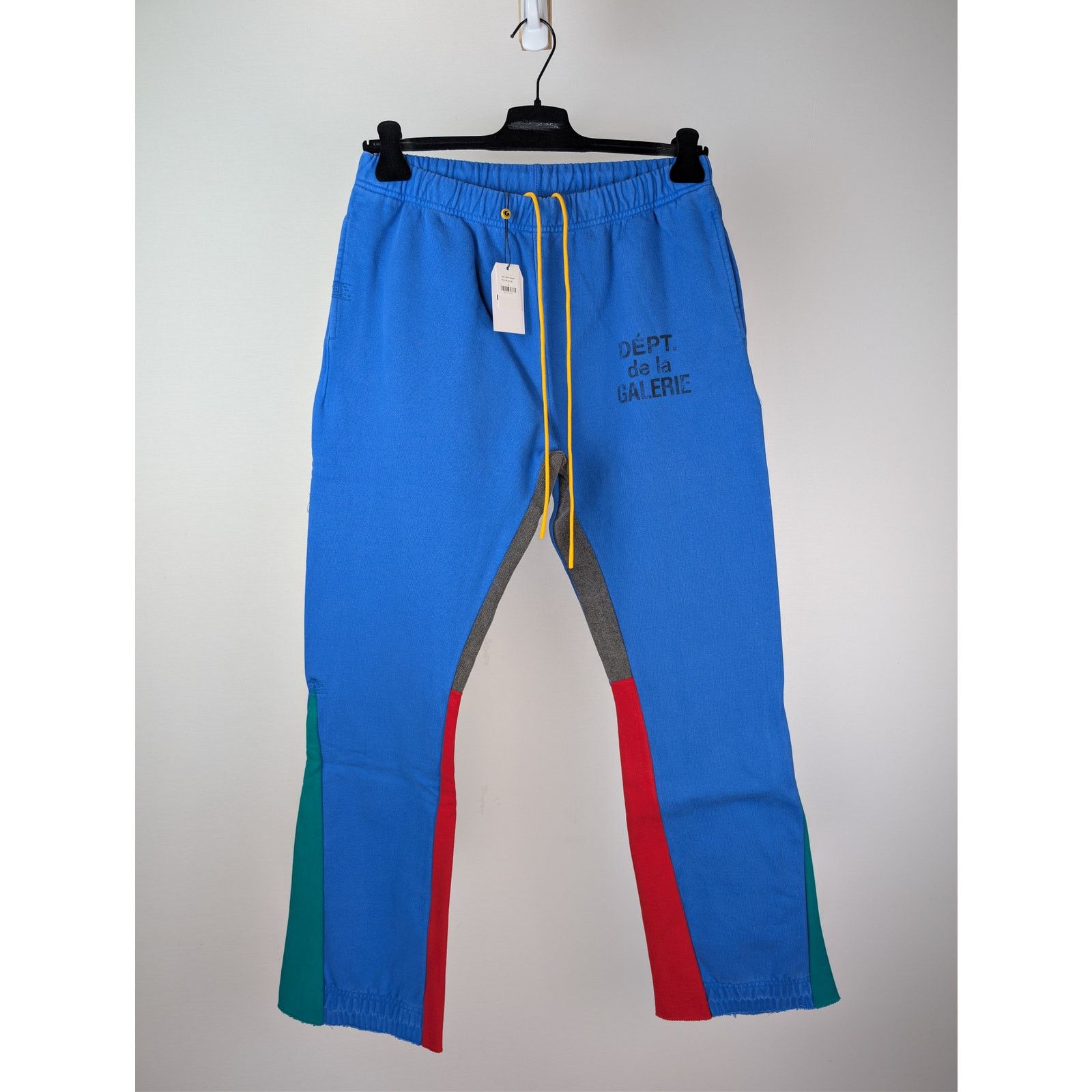 Gallery Dept. o1rshd1 Flared Denim-Panelled Logo-Print Sweatpants in Blue Size US 34 / EU 50 - 2 Thumbnail