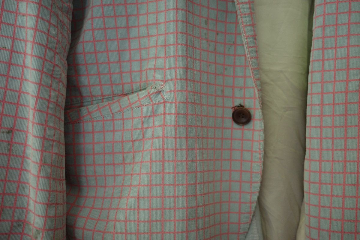 Sulvam Blue And Vermillion Checkered Blazer Size 44R - 3 Thumbnail