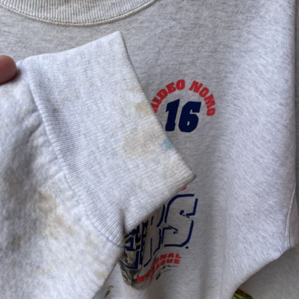 Nutmeg 🔥Vintage 1995 LA Dodgers Hideo Nomo Baseball Sweatshirts Size US XL / EU 56 / 4 - 8 Thumbnail