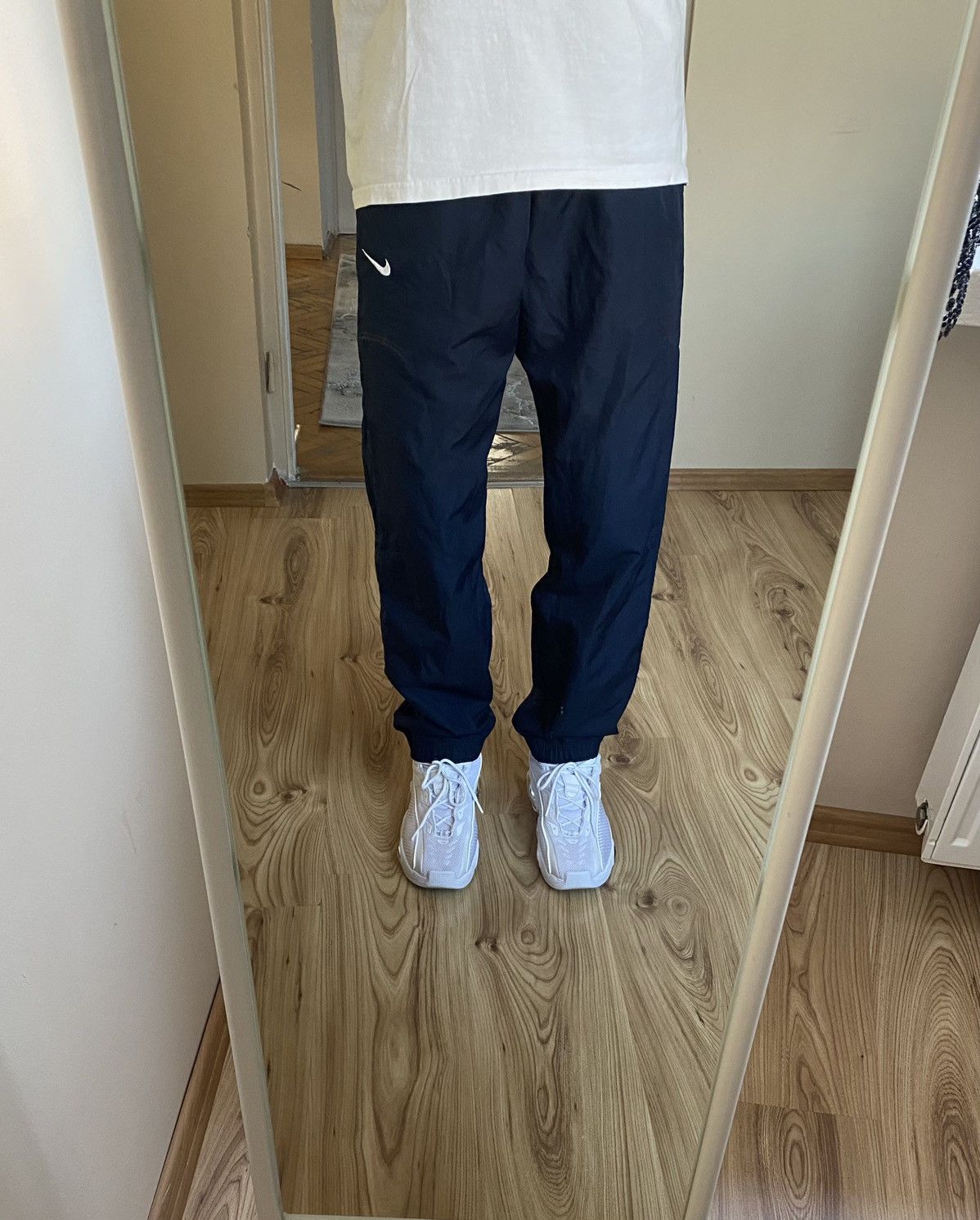 Nike × Vintage Nike Swoosh Loose Fit navy sweatpants Y2K Size US 32 / EU 48 - 3 Thumbnail
