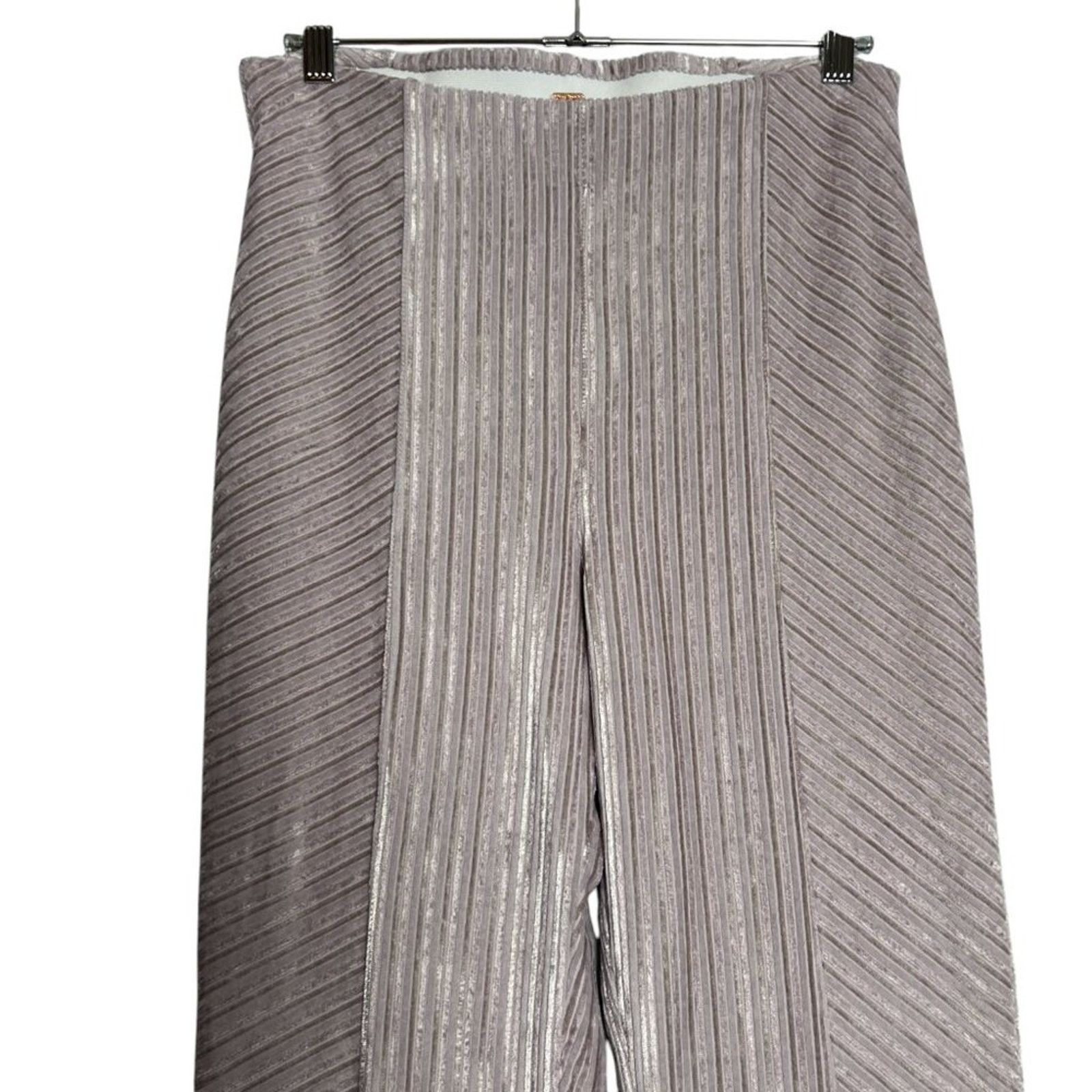 Free People Free People Slim Velvet Flare Pants Lavender Size S Size 27" / US 4 / IT 40 - 6 Thumbnail