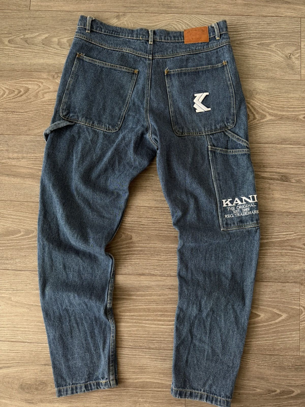 Karl Kani Karl Kani Embroidered Logo Rap Black Denim Unisex Jeans Size US 32 / EU 48 - 2 Thumbnail