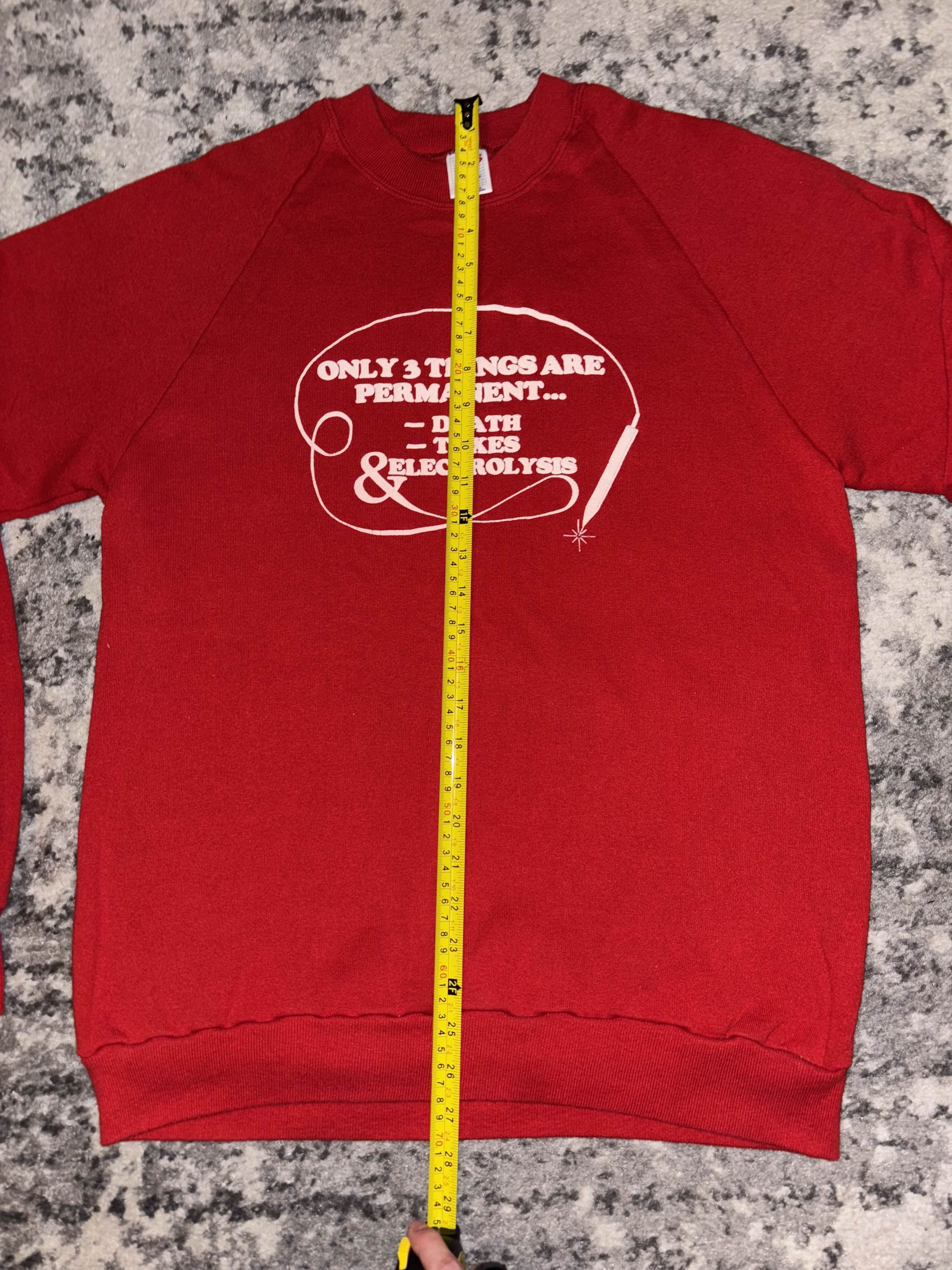 Vintage Vintage 80s / 90s Only 3 Things Are Permanent Sweatshirt Size US S / EU 44-46 / 1 - 5 Thumbnail