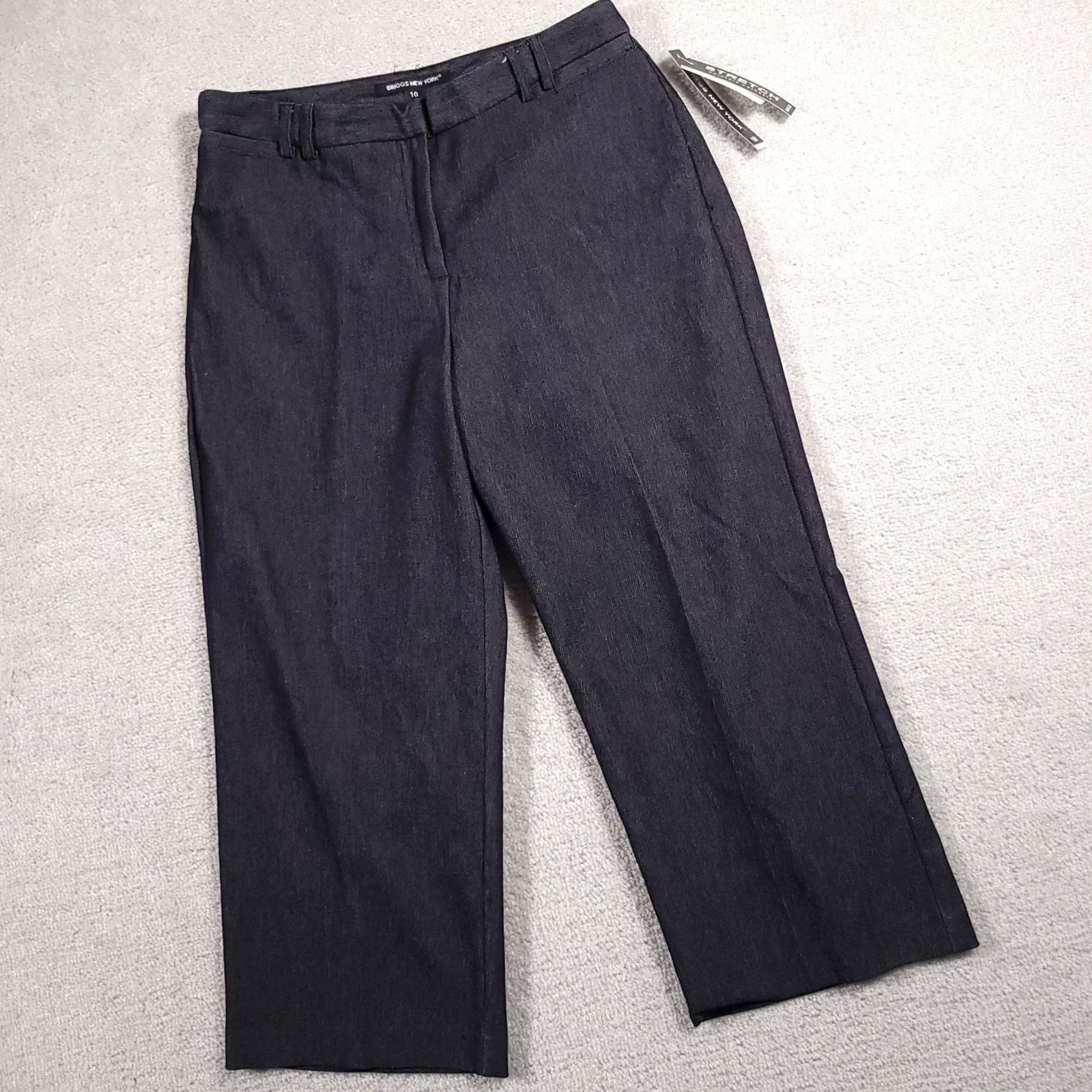 Vintage VINTAGE Briggs New York Dress Pants Women's 10 Blue Capri Mid Rise Pockets Size 32" / US 10 / IT 46 - 2 Thumbnail