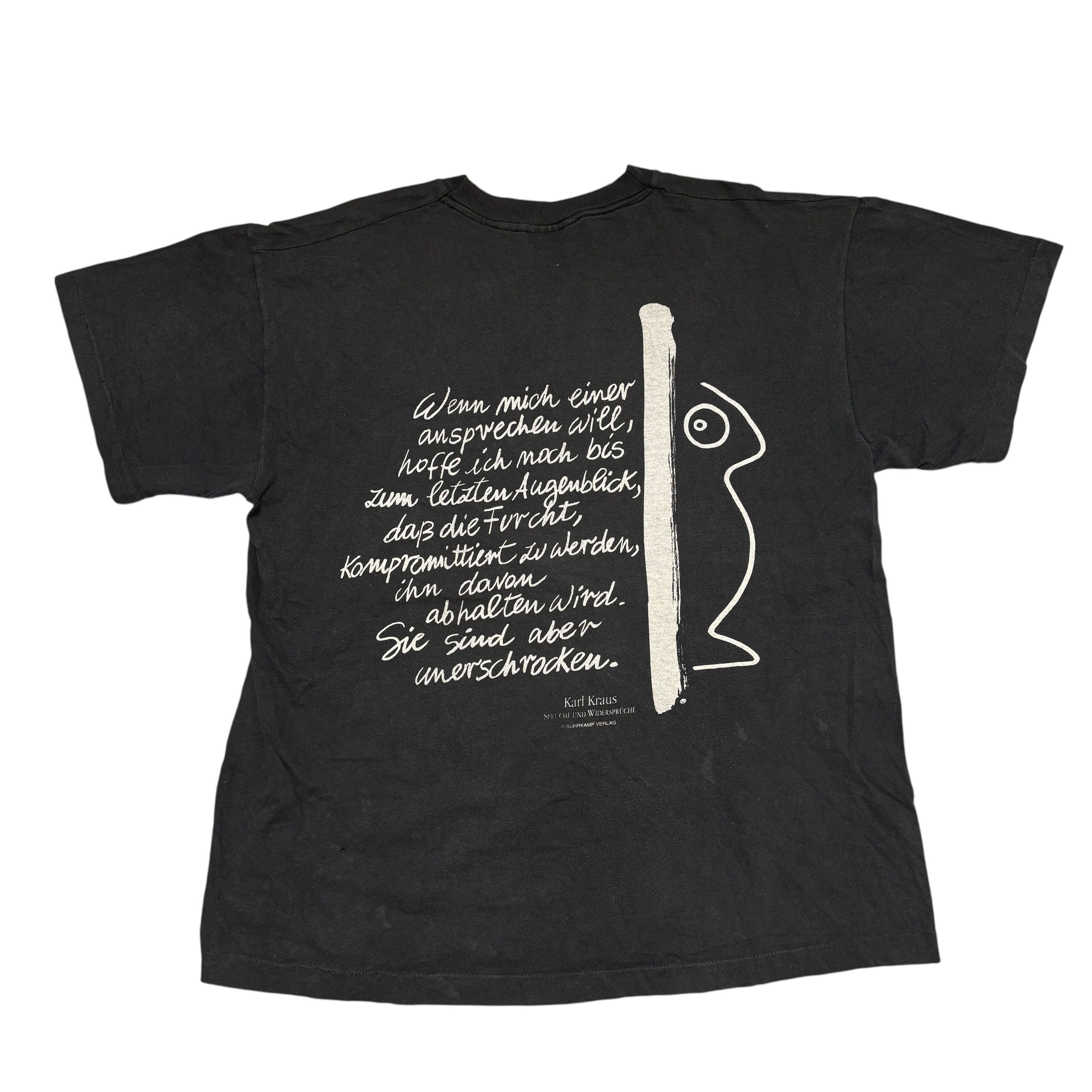 Band Tees Vintage Book Shirt Karl Kraus 90s Single Stitch Art Tee Size US XL / EU 56 / 4 - 1 Thumbnail