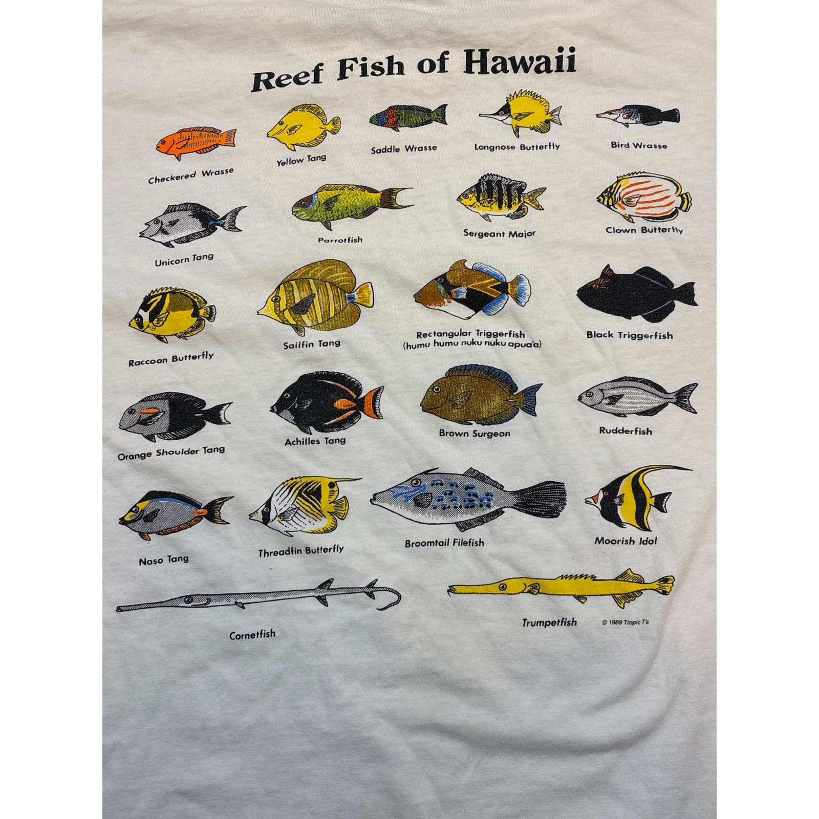 Hanes Vintage 1989 Tropic Tee reef fish of Hawaii Kona XL shirt Size US XL / EU 56 / 4 - 3 Thumbnail