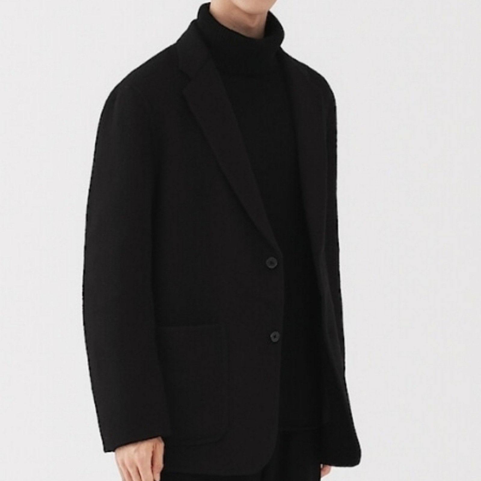 Muji MUJI Labo Cashmere Blend Jacket XL Black, Retail $300 USD Size US XL / EU 56 / 4 - 4 Thumbnail