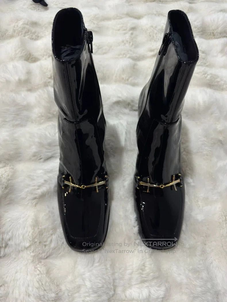 Saint Laurent Paris Saint Laurent Black Patent Leather Boots . Size US 10.5 / EU 43-44 - 4 Thumbnail