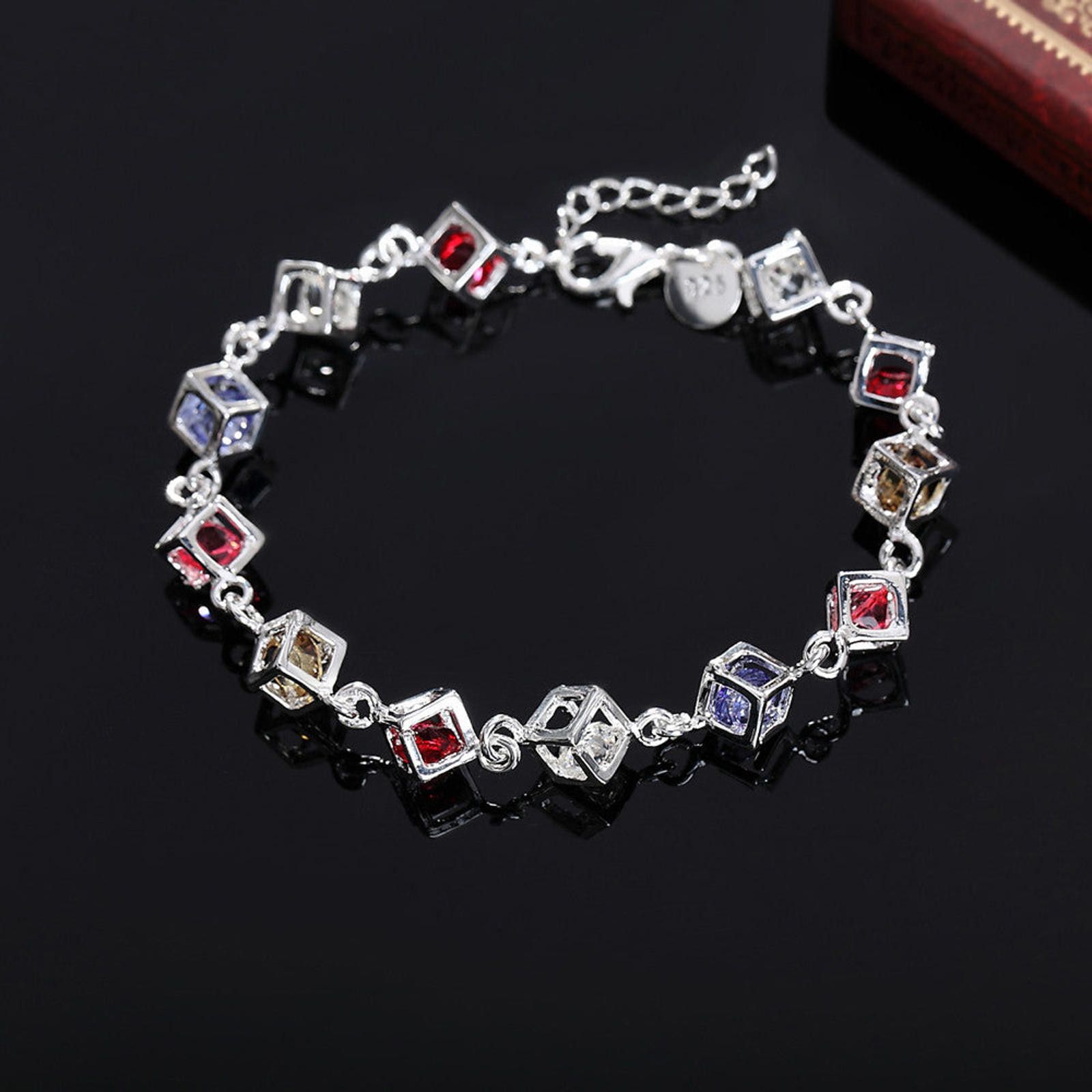 Jewelry Vibrant Multicolor Cubic Bracelet Size ONE SIZE - 1 Thumbnail